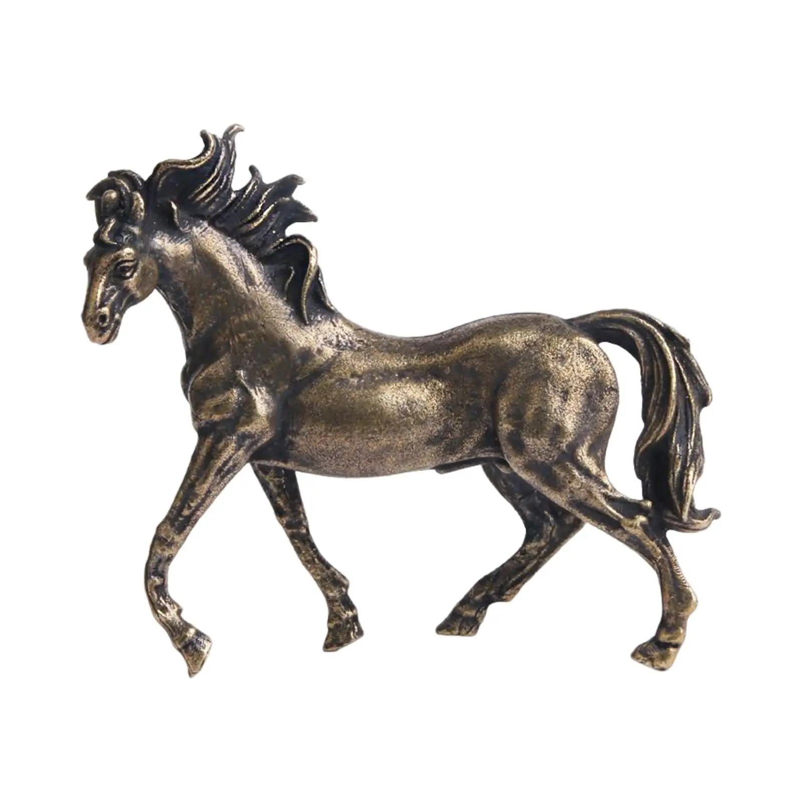 Metal Figurines Animal Sculpture Desktop Decorating Horse Statues for Bedroom Sill