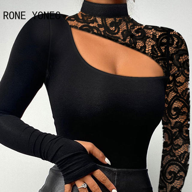 Shirts Women Hollow Sleeve | Long Sleeve Blouse Neck Hollow