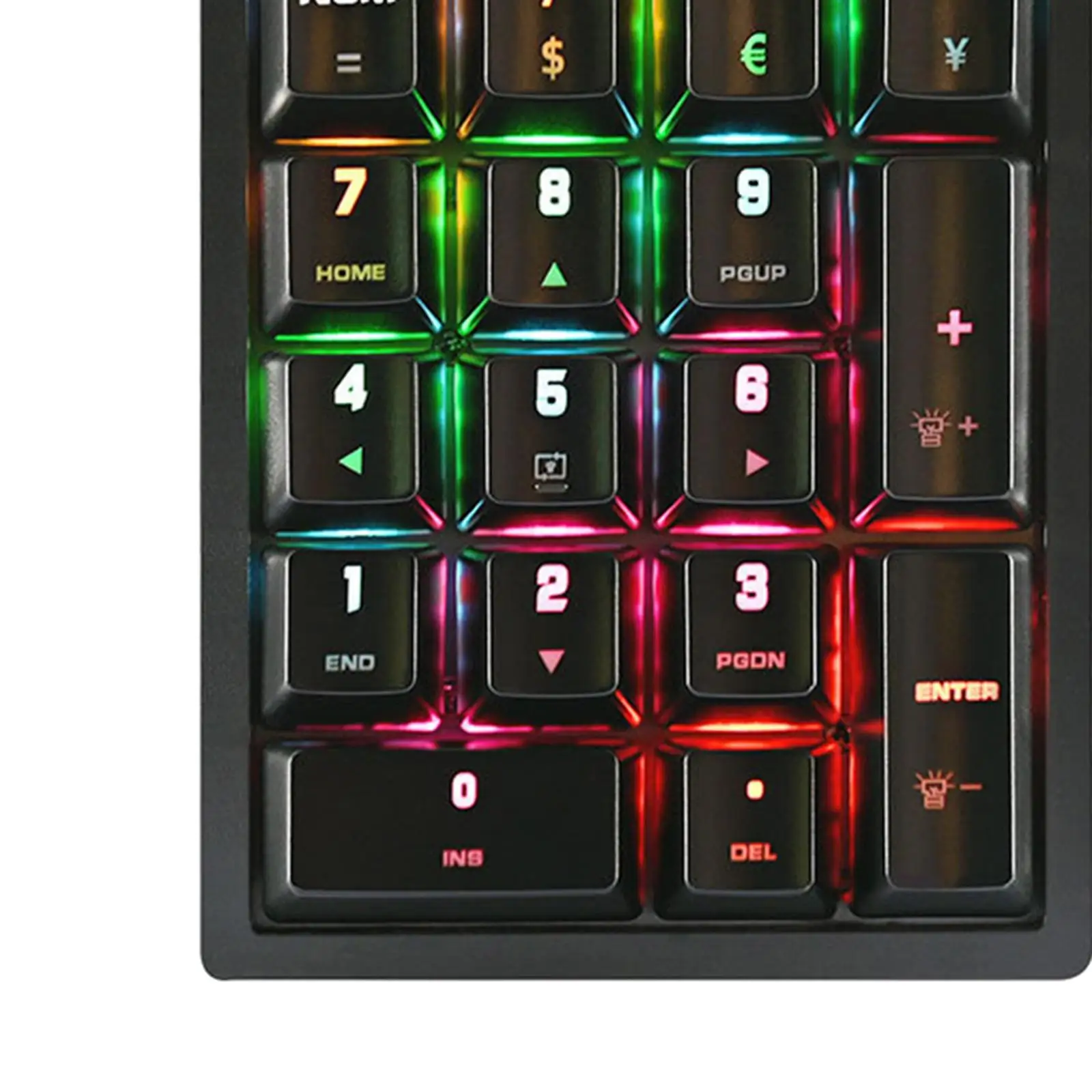 K21 Mini  2 Extended Layout  RGB  Portable  Black  Numeric Keypad for Notebook PS Designers Accounting Computer Laptop
