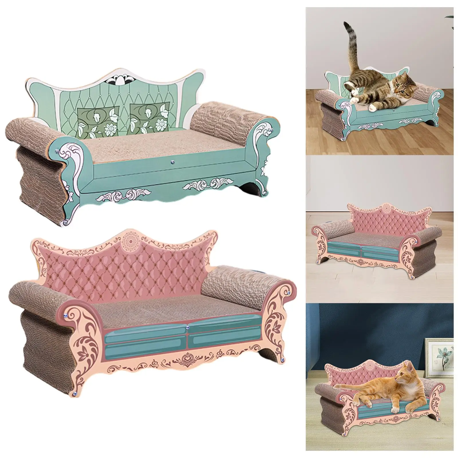 Cat Chair Lounge Pets Cot Scratching Board for Puppy Dogs Large Cats