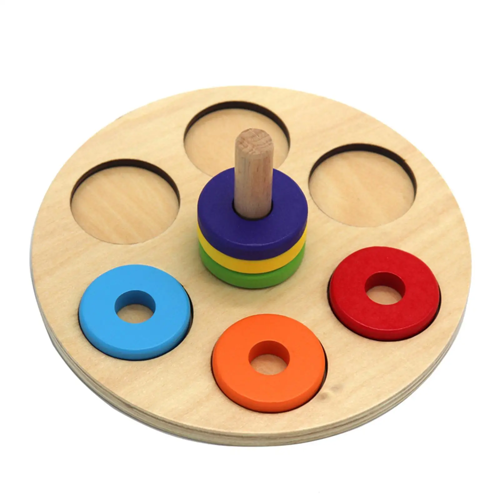 Colorful Montessori Plugging Ring Toy Educational Toy Fine Motor Skills Gift