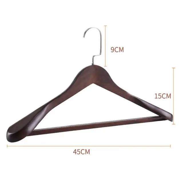 HOUSE DAY Wide Shoulder Wooden Hangers, Wood Suit Hangers with Non