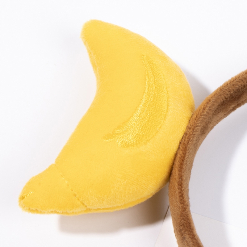 Cartoon Plüsch Stirnband Tier Muster Affe Ohren Haarband Banana Haar Hoop Halloween Weihnachten Requisiten Thema Kostüm F3MD – Detail 5