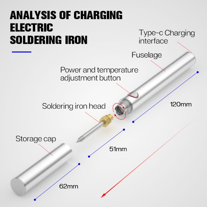 Nombre 10, Soldador inalámbrico USB, máquina de soldadura eléctrica portátil, herramientas de reparación de bolígrafo de soldadura