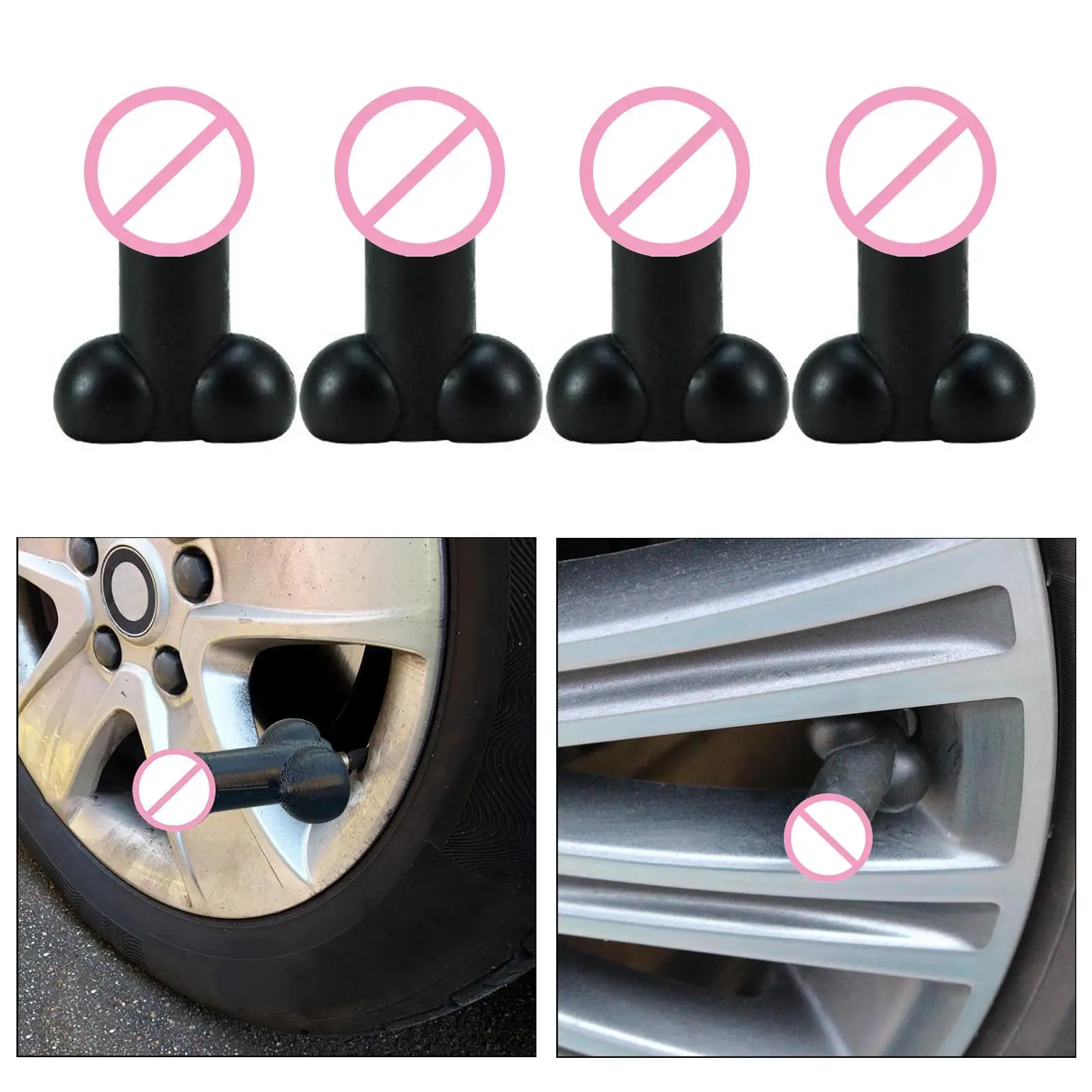 2x 4 Pack Car Motorcycles   Tyre Tire Valve Stem , Glowing in The Dark, Easy to Use