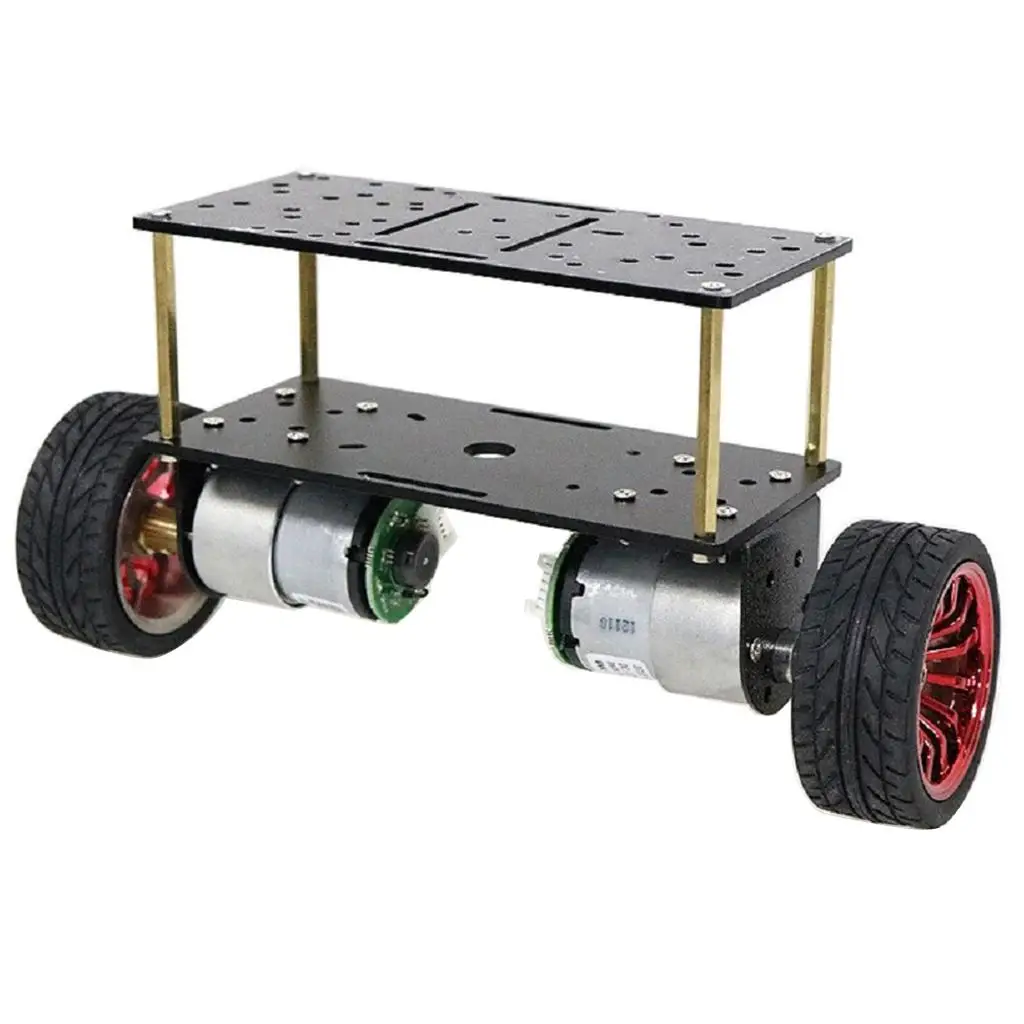 DC 12V Motor Double-deck 2-Wheeled Robot Balancing Vehicle Chassis