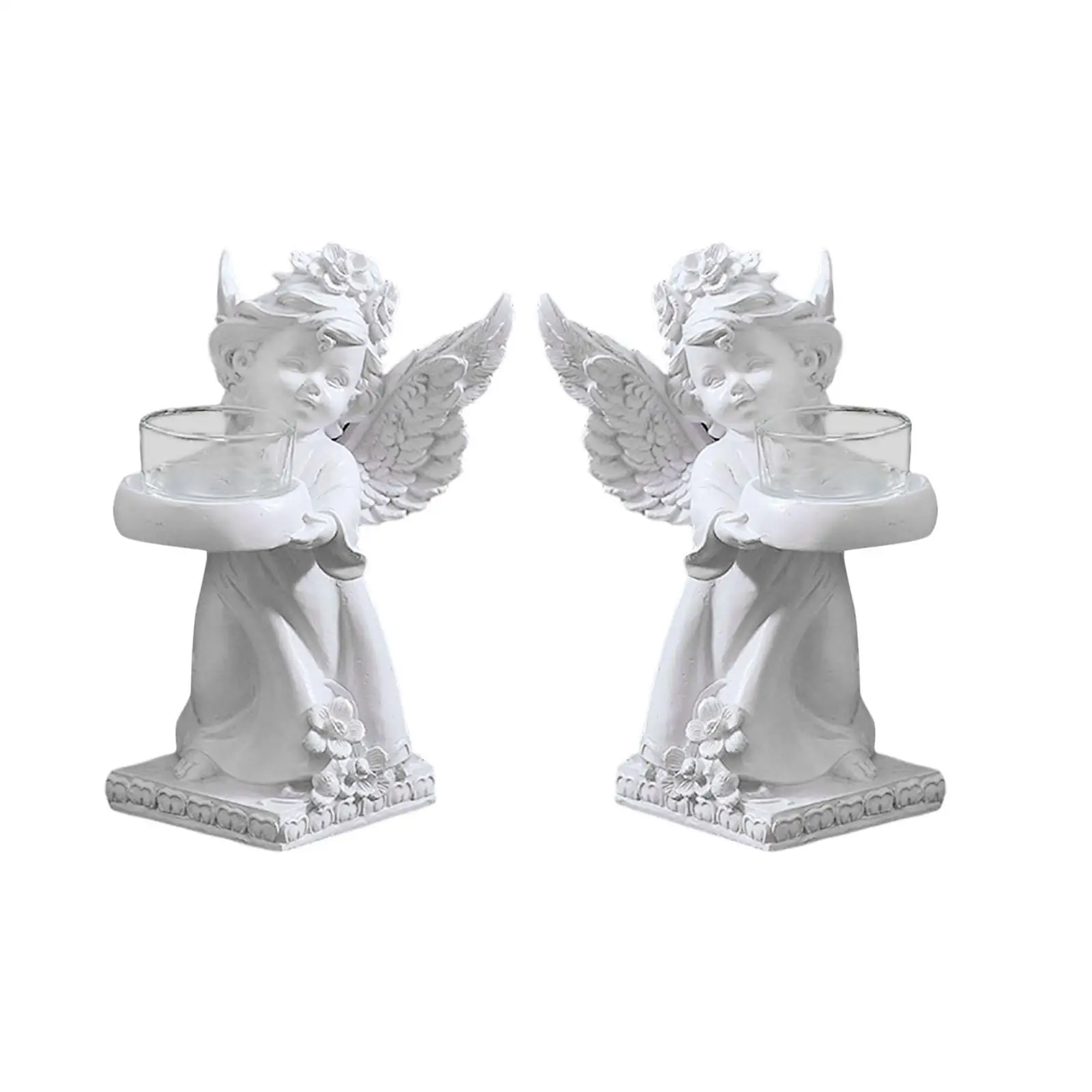 Candle Holder, Angel Figurines, Table Romantic Decor,