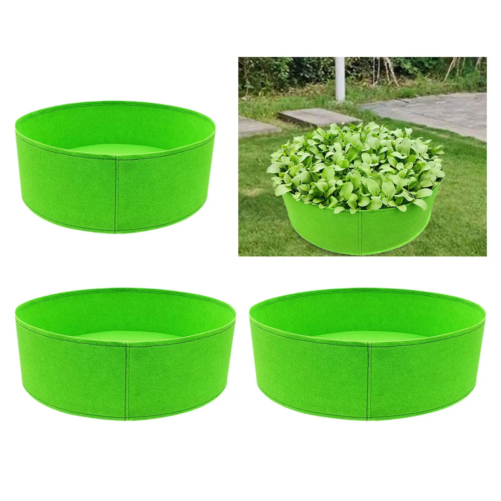 Thickened Garden Planting Beds Reusable Non Woven Plant planting pouch growing pot for Greenhouse Roofs Garden Indoor Back Porch