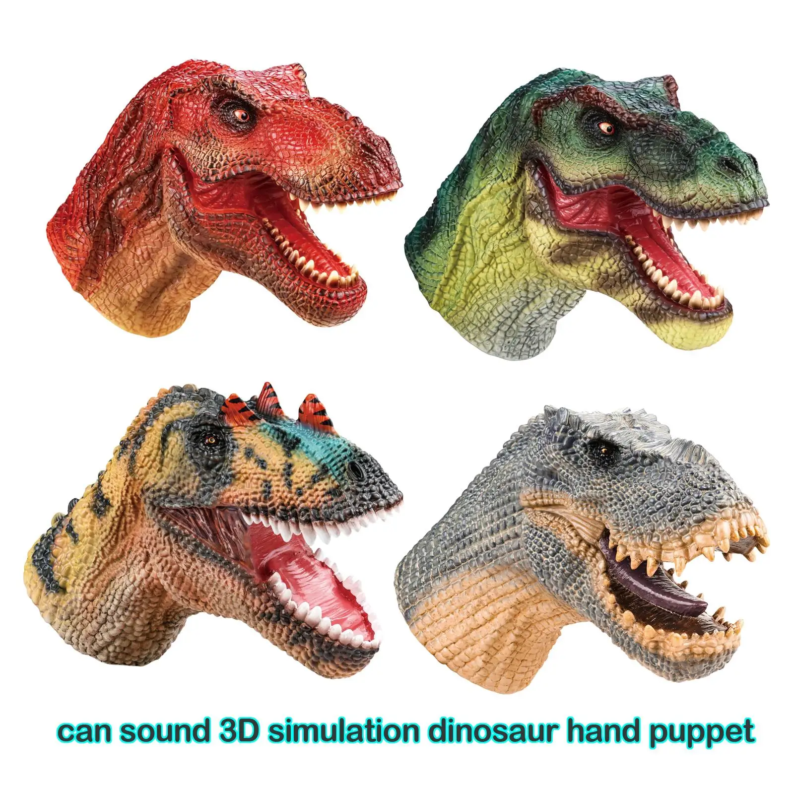 Simulation Animal Hand Puppet Animal Shape Toys Sounding Halloween Decorations Party Favor Gloves for Story Telling Adults Kids
