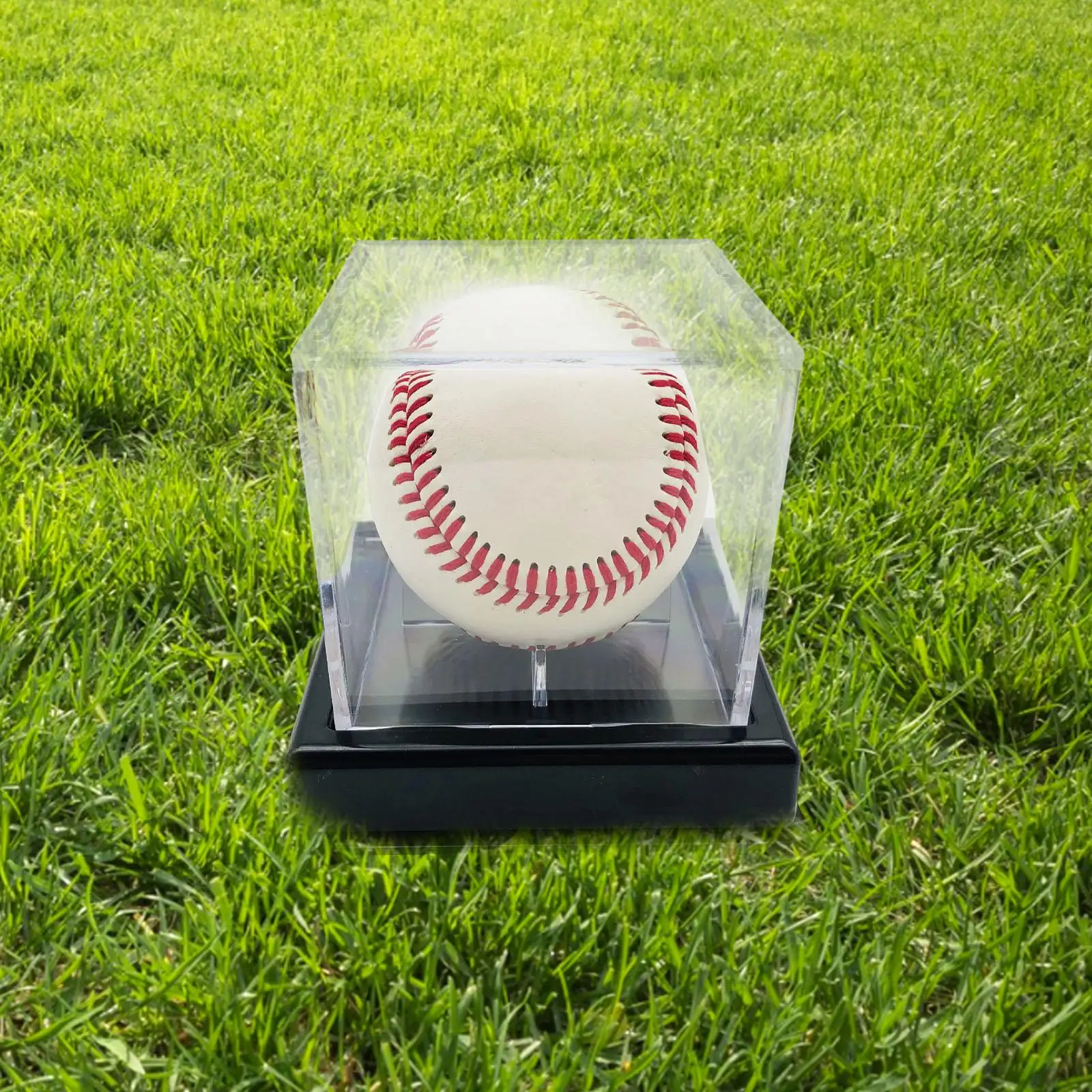 Clear Acrylic Baseball Box for Official Size Collectibles Ball Holder Acrylic Square Boxes Storage Case Display Stand