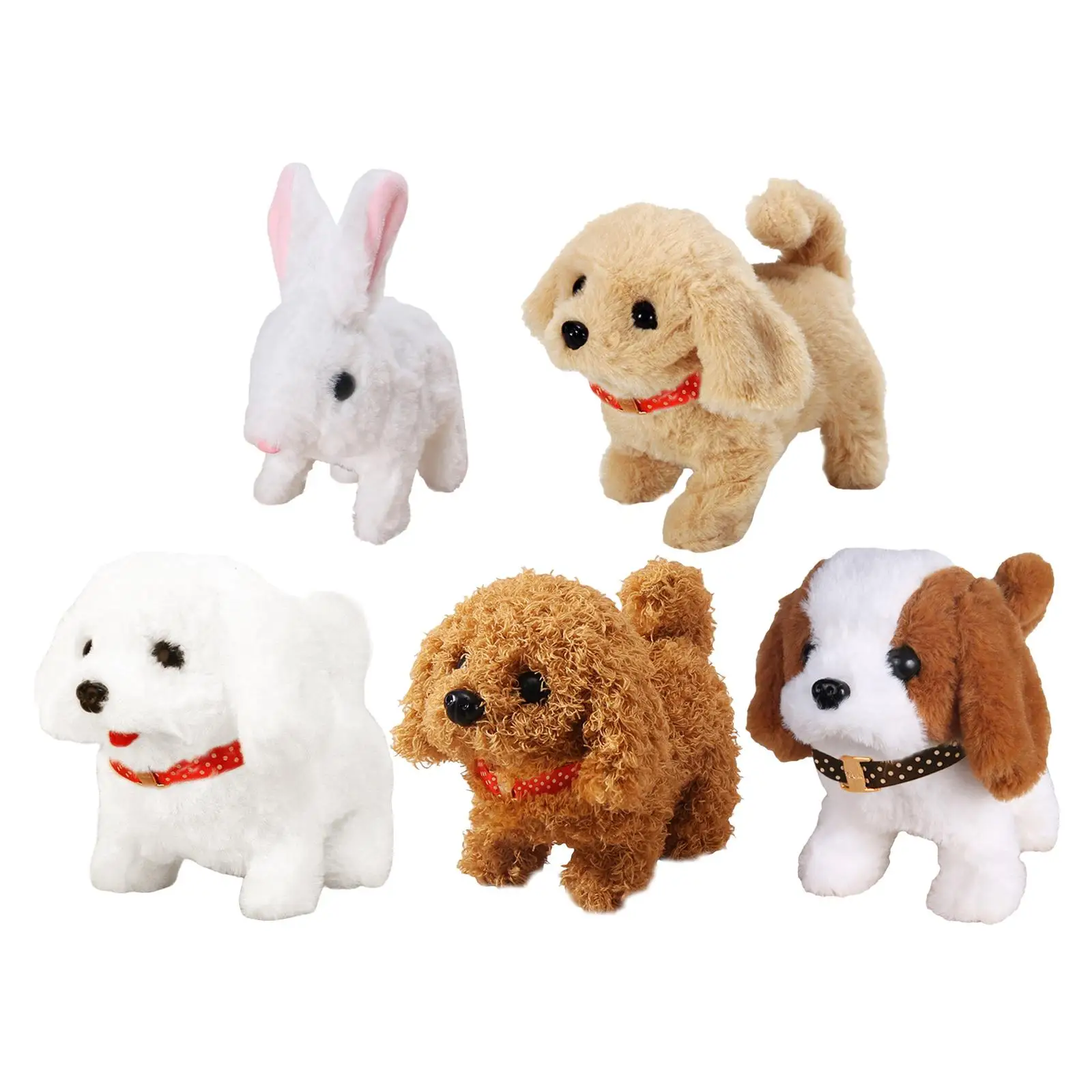 Simulation Electric Plush Animals Toy Tail Wagging Interesting Toy Interactive Animal Toy for Toddlers Girls Kids Birthday Gifts