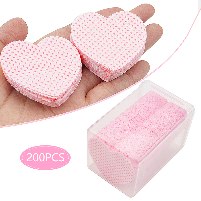 Best of 200 Pcs Disposable Lint-Free Paper Cotton Wipes Eyelash Extension Glue Remover Pads Cleaning Wipes Cosmetics Makeup Tools Reviews & Tips - Image 5