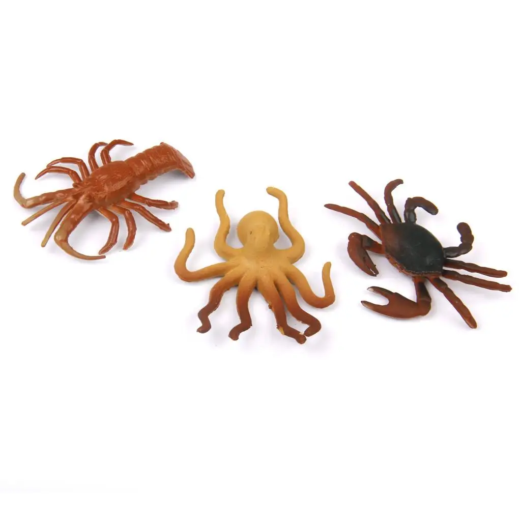 12pcs Plastic PVC Realistic Natural Sea Animal Figure Playset Kids Toys