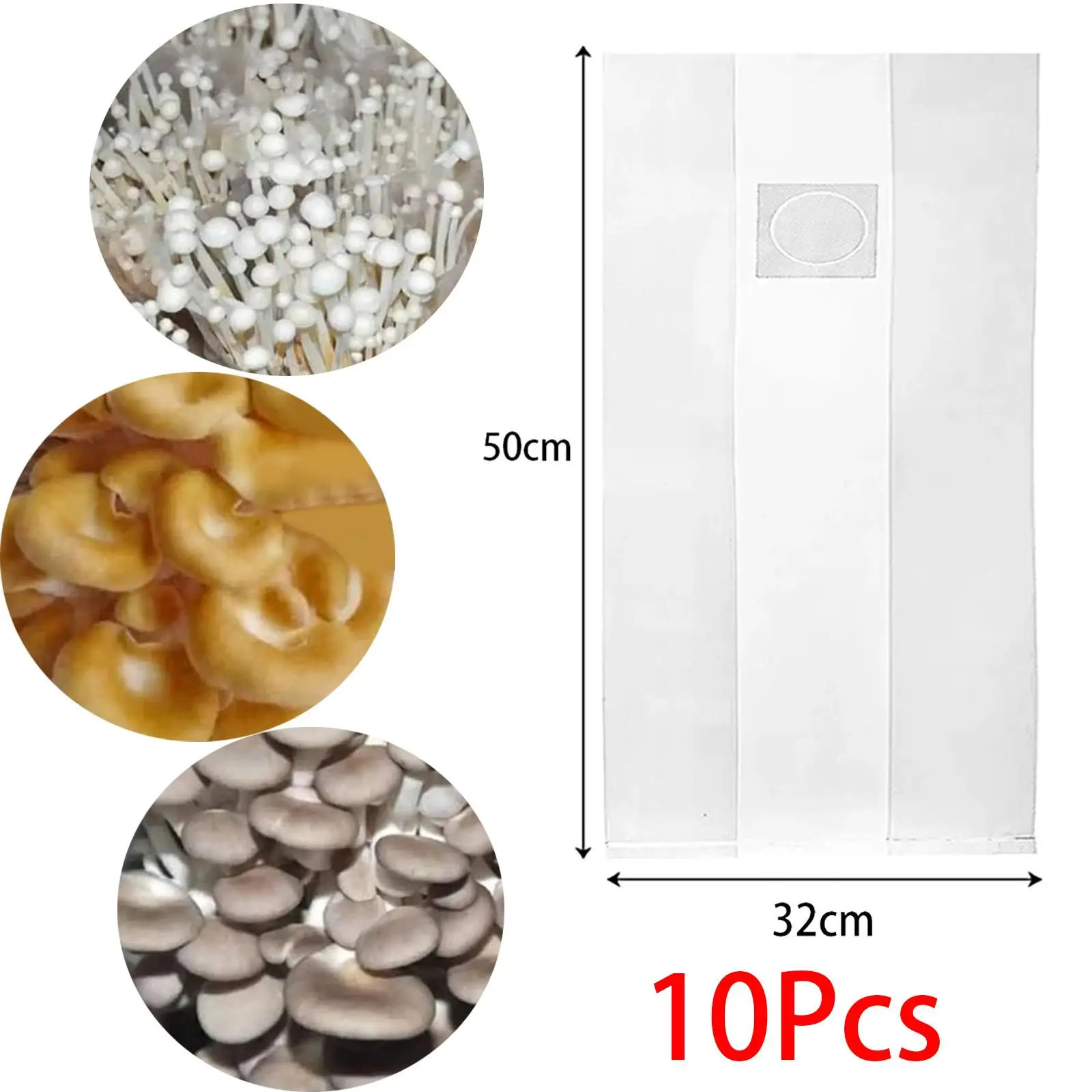 20 Pieces Edible Fungi Growing Bags with Filter patchs Tear Resistant Extra Thickened Large Fungus Spawns Bags Autoclave Bags