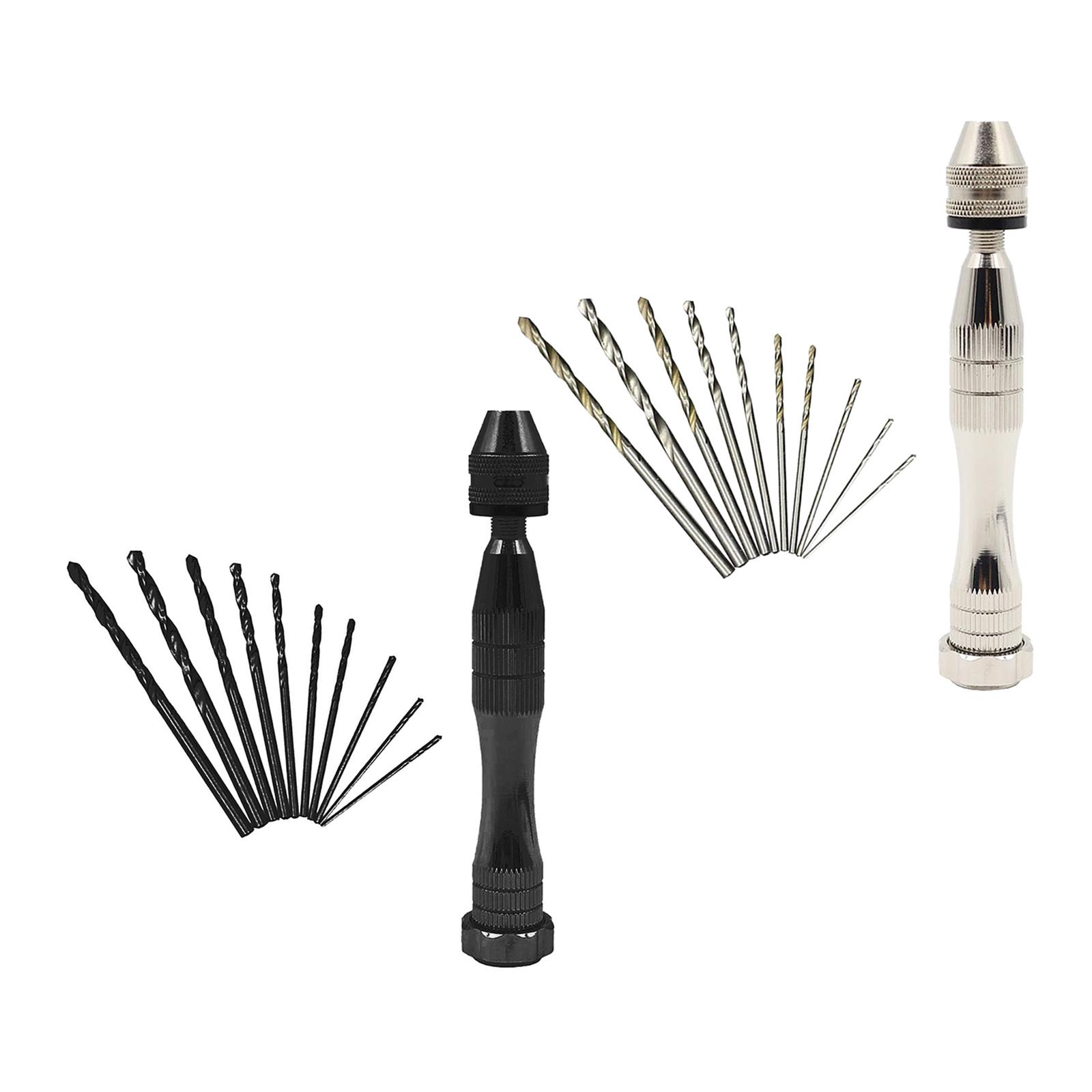Pin Vise Hand Drill Bits 0.8-3mm Twist Drills Hand Drill Bits Set for Model Making Diamond