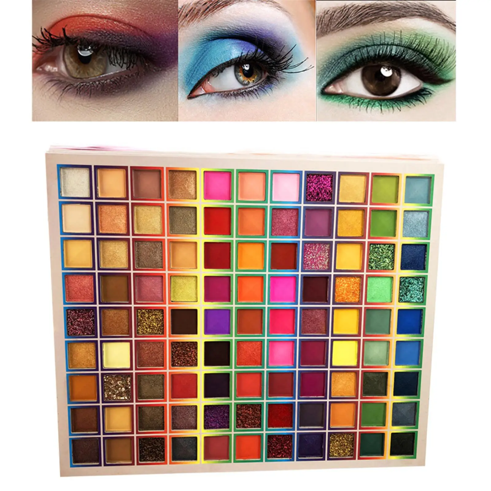 99 Colors Eyeshadow Palette Matte Glitter Sweatproof Bright Color Cosmetic