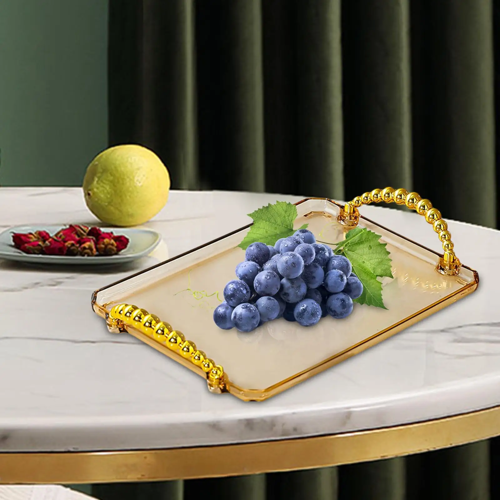 Fruit Plate Food Holder Food Snack Tray for Toilet Bedroom Bathroom