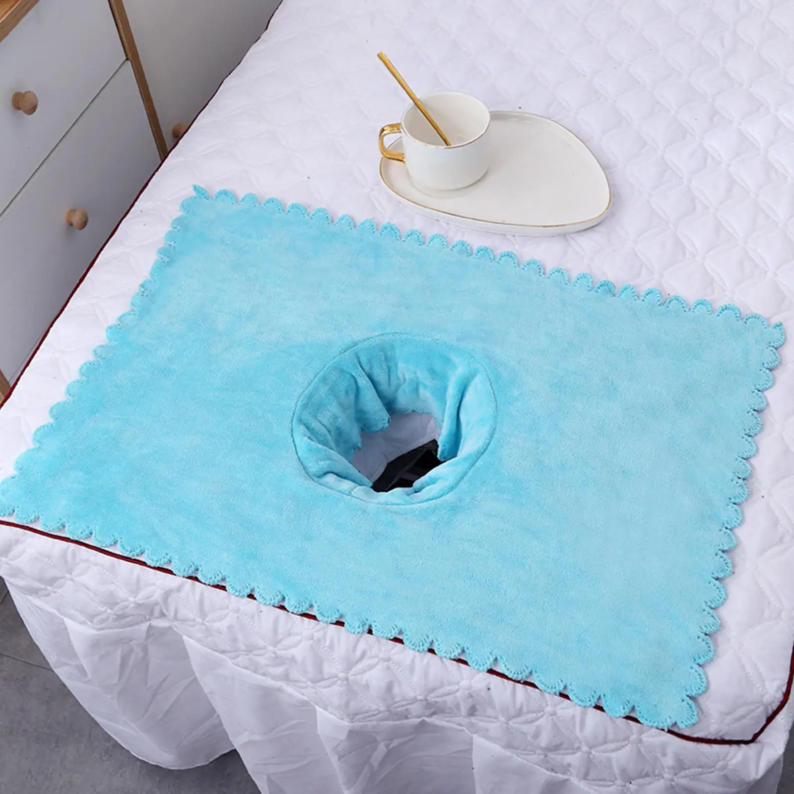 Massage Table Sheet Covers with Face Hole Skin Care Reusable for Massage Bed
