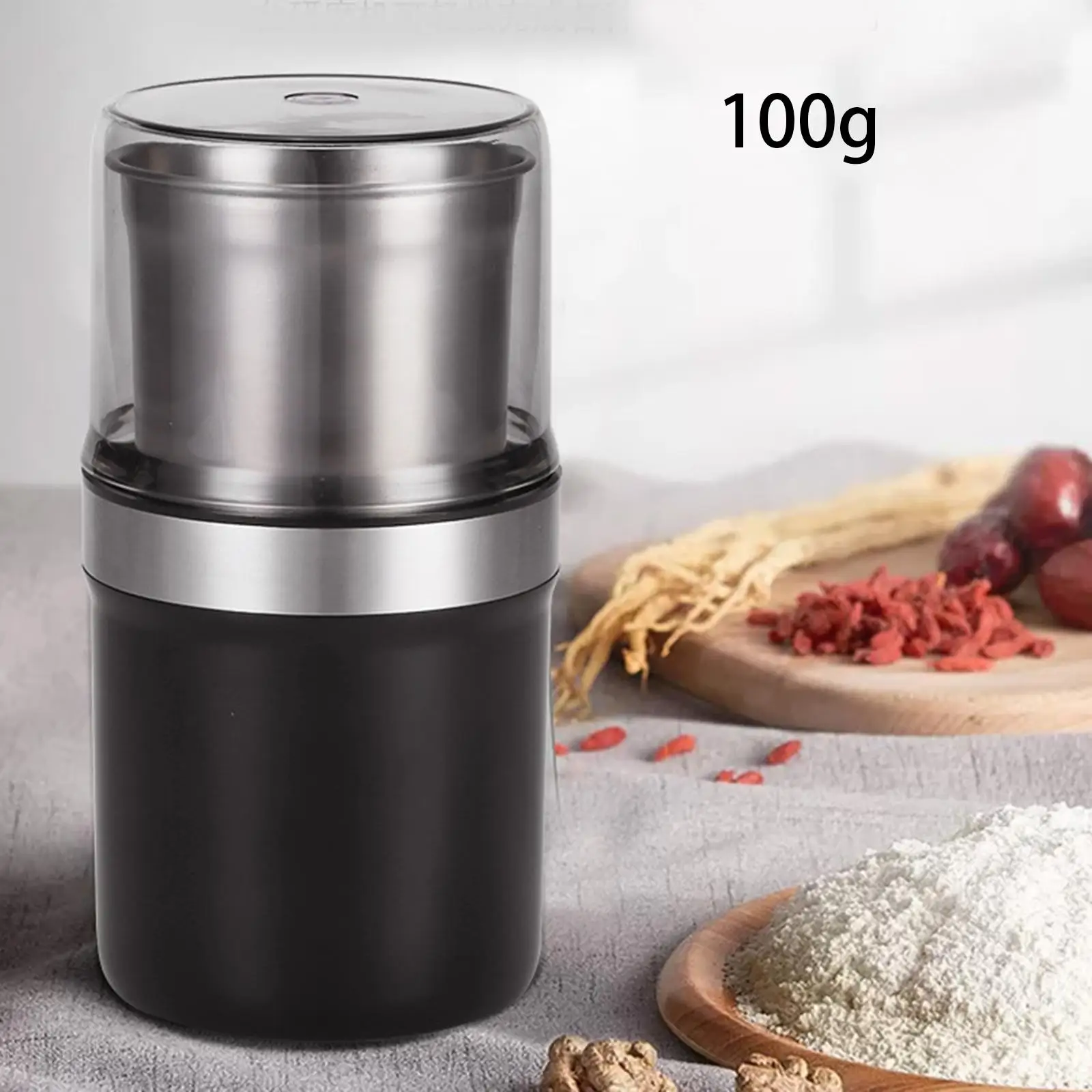 200W Electric Herbs/Spices/Nuts/Coffee Bean Grinder Grind Manual Machine