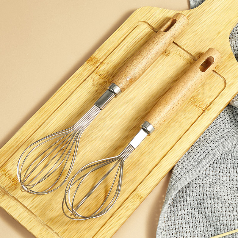 Description Picture 5 of itemManual Egg Beater Wooden Handle Mixer Egg Beaters Whisk Kitchen Gadgets Egg Cream Stirring Kitchen Baking Pastry Tools