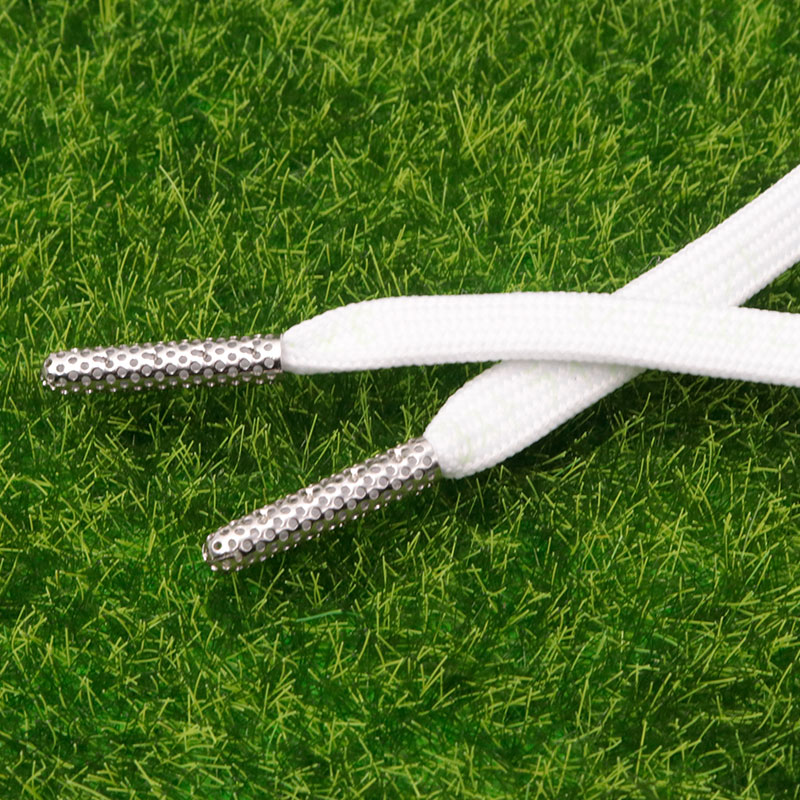 3,8*23mm Boot Schnürsenkel Silber Aglets 4 teile/satz Sneaker String Persönlichkeit Trendy Schuh Seil Tipps Silber Offene hohle Metall Kopf – Detail 11