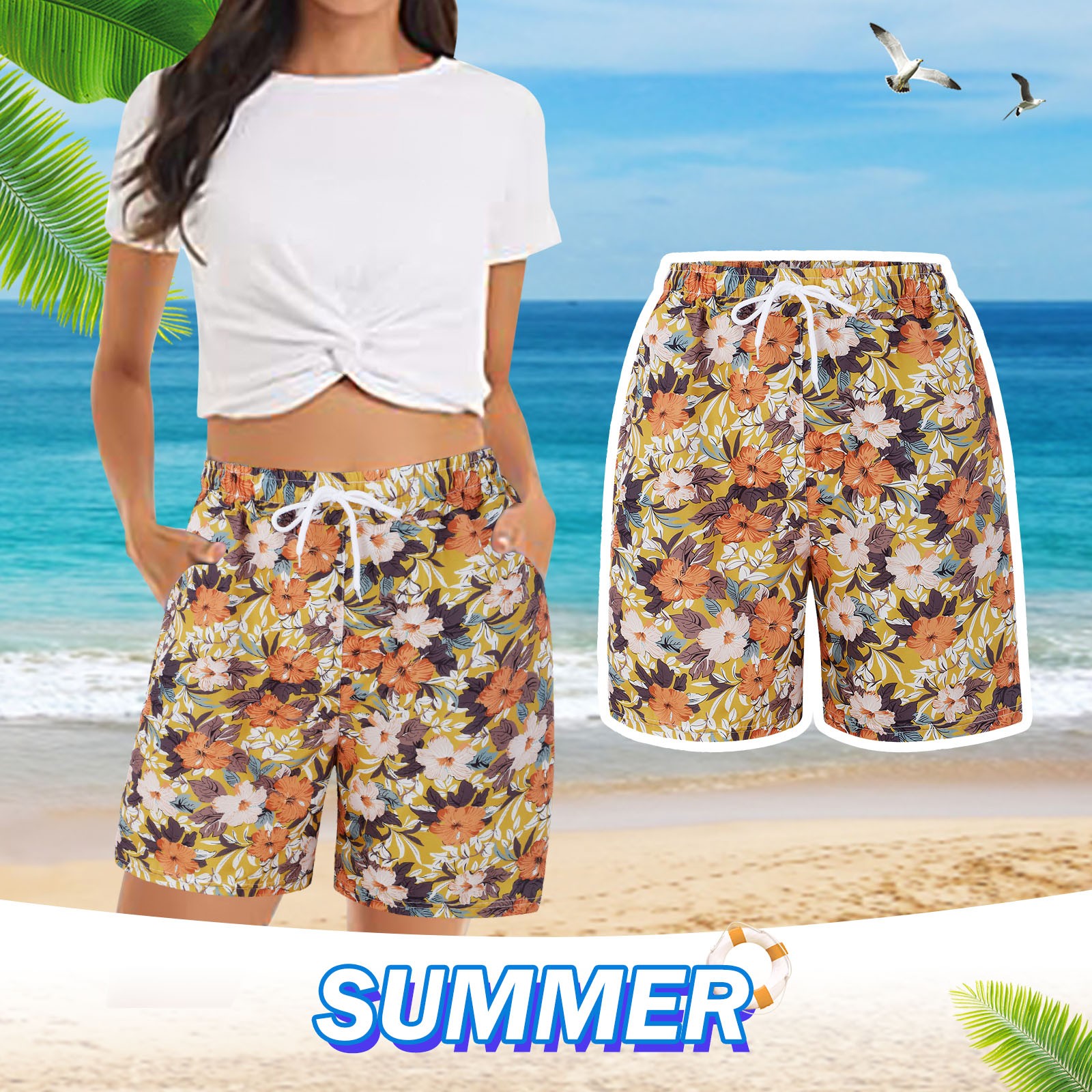 shorts, moda confortável, novo, verão