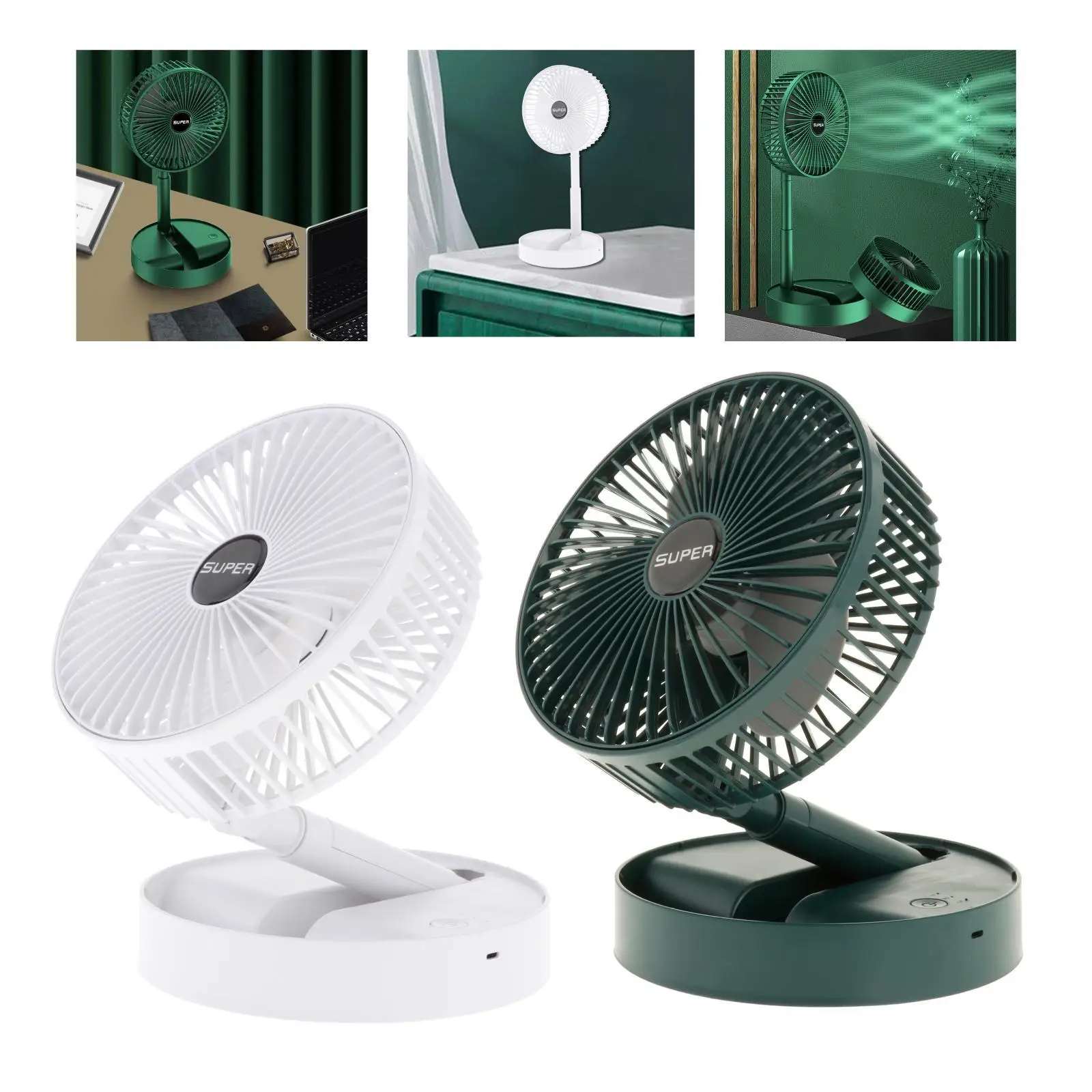 Foldable Desktop Fan Portable Personal Air Cooling Fan Low Noise 3 s Adjustable for  Bedroom kids children room
