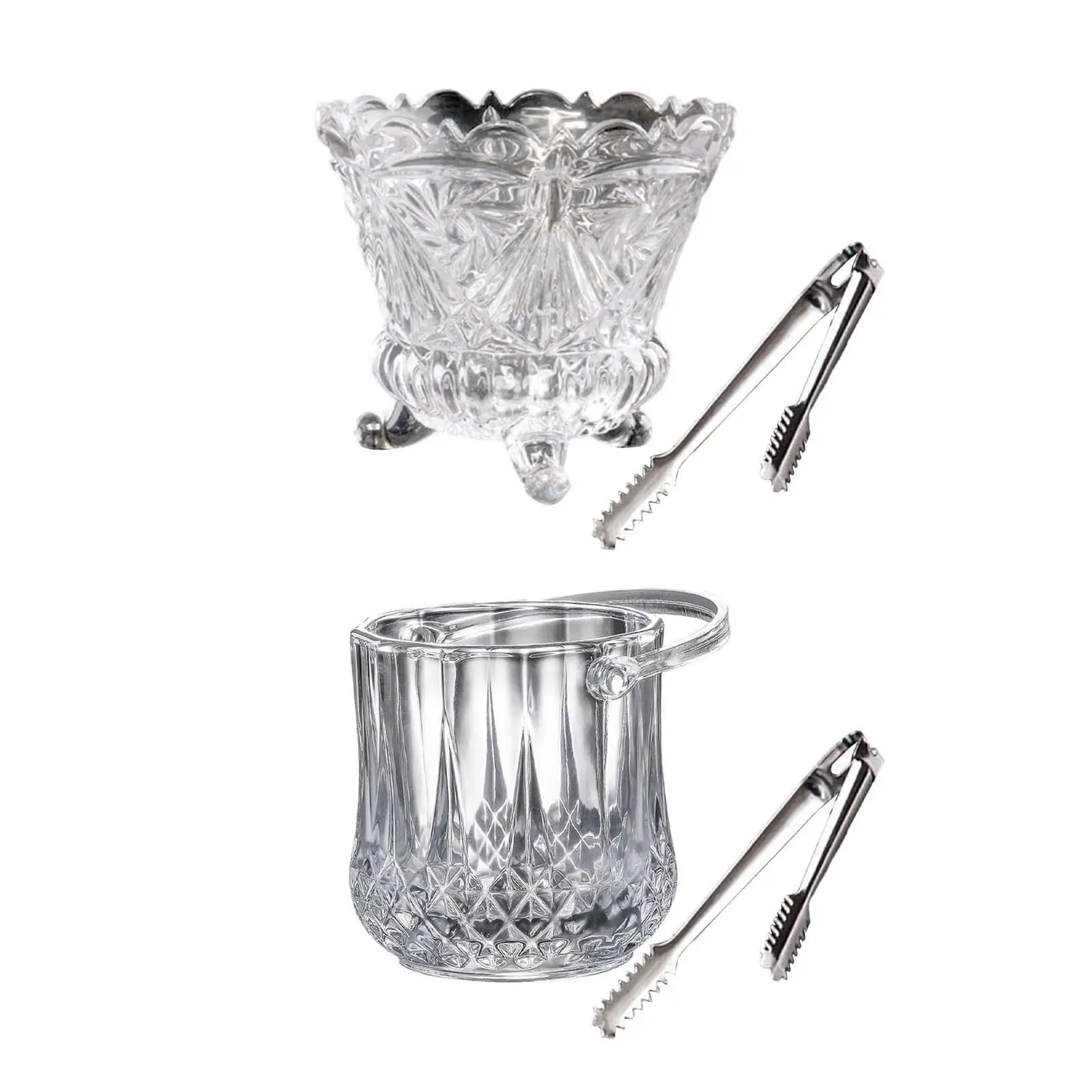 Glass Ice Bucket Champagne Beer Wine Chiller Beverage Chilling Tub for Champagne Bottles KTV Clubs Wine Bottle Beer Bottles Bar