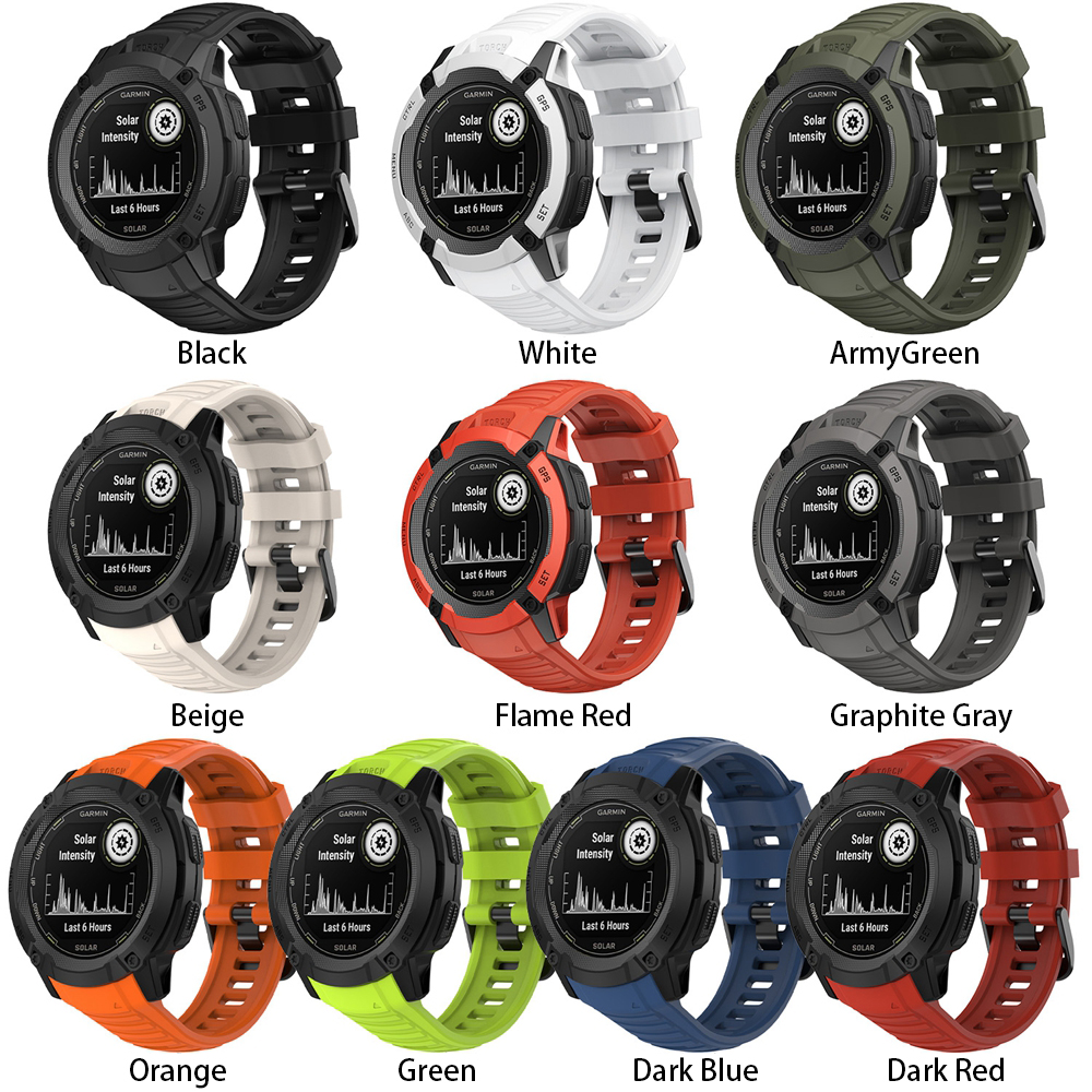 Keine Lücken 26 mm Silikonarmband für Garmin Instinct 2X Solar – Tactical Edition-Armband-Ersatzzubehör – Detail 1