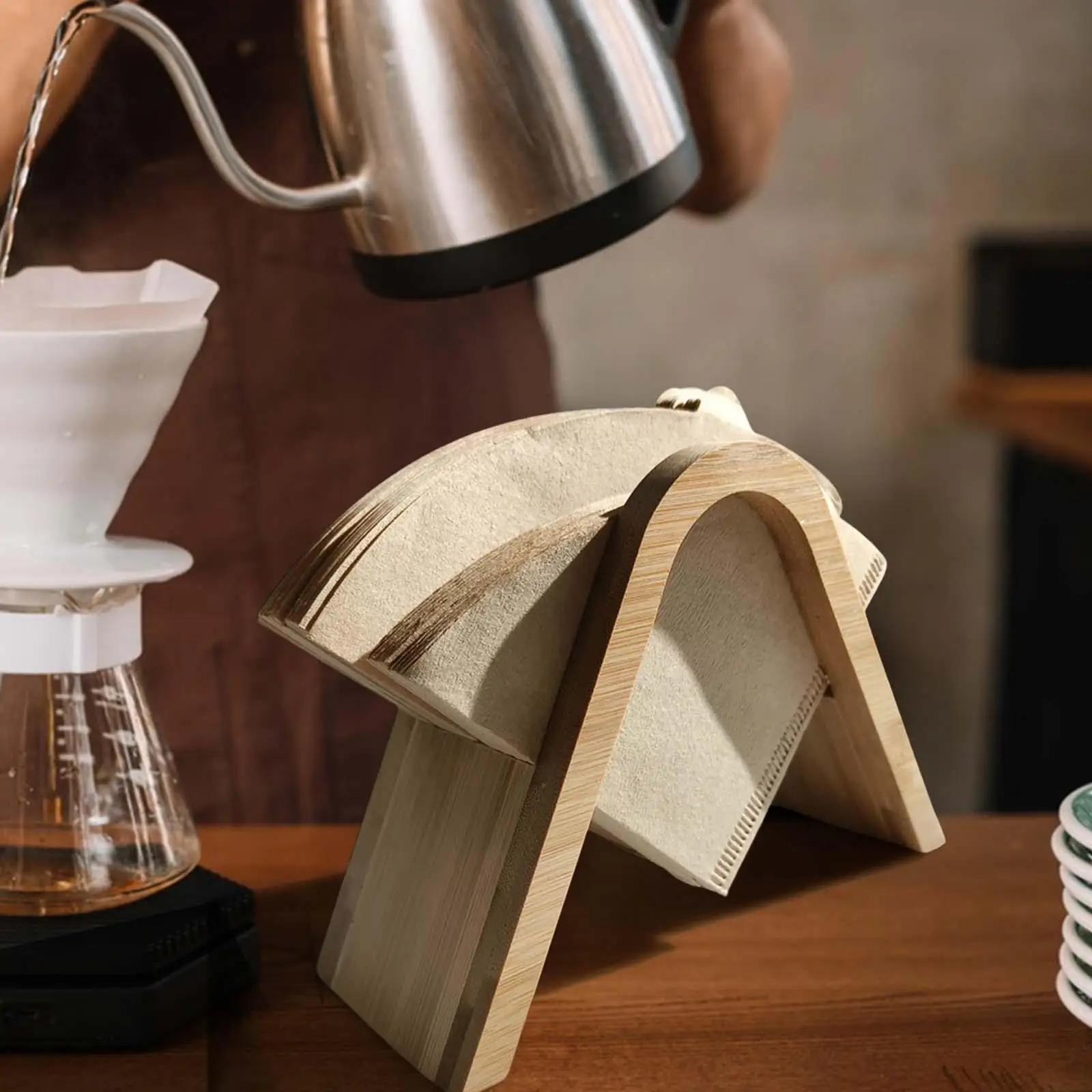 Coffee Paper Storage Rack Filter Paper Container Filter Paper Holder for Cafe Bar