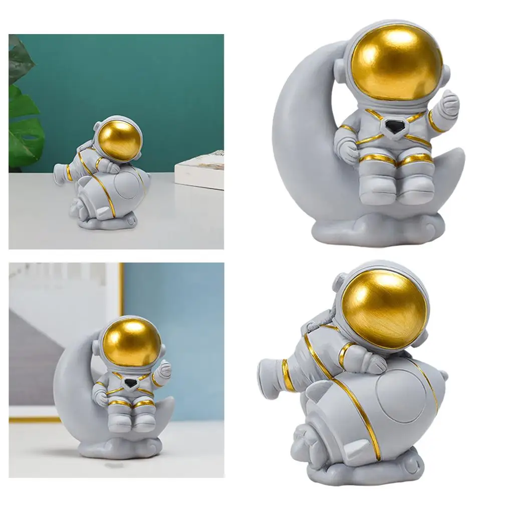 Astronaut Statue Sculpture Collectible Figurine  Desktop Decor