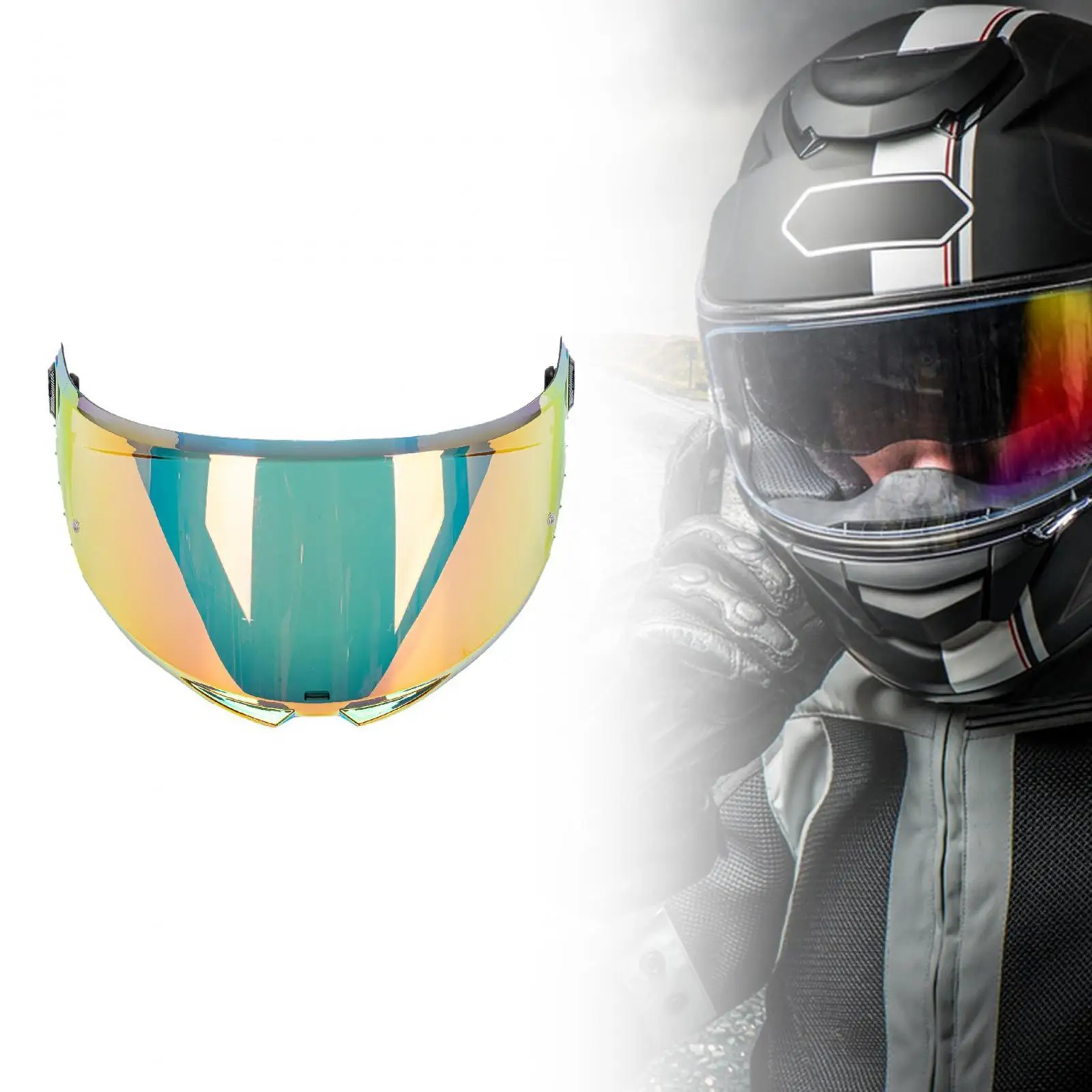 Helmet Shield Lens Protective Cover Motorbike Helmet Glasses Lens for Kyt TT Course Lightweight Durable Easily Install