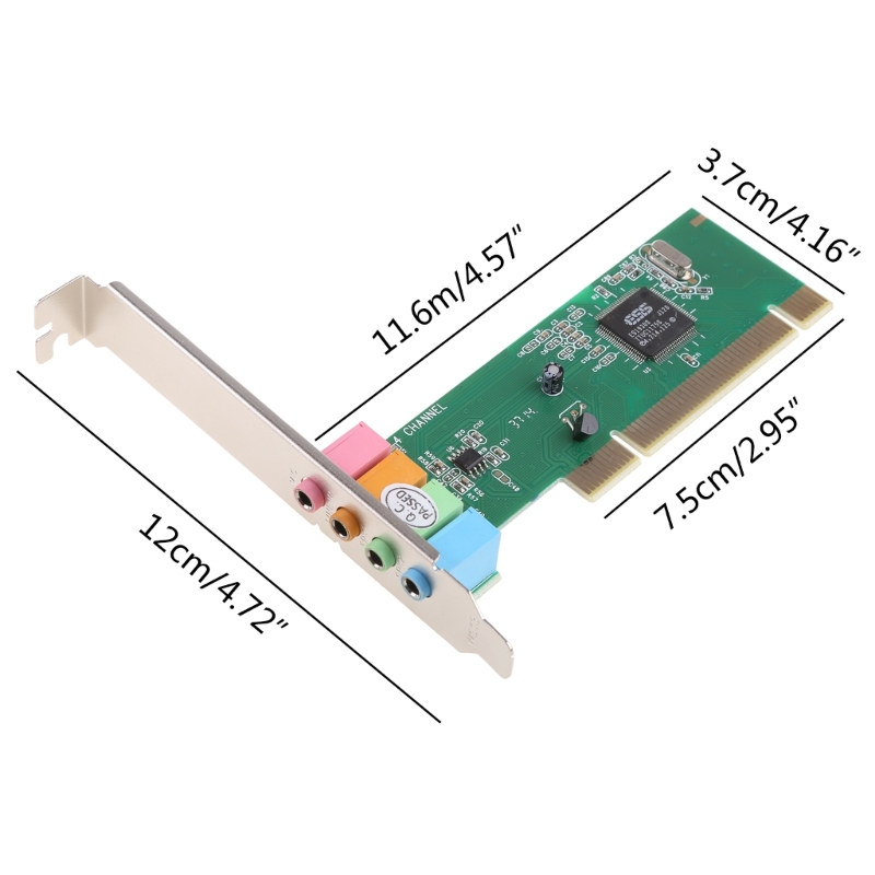 5 Каналов 4,1 Surround 3D PC PCI Звуковая Карта Компьютер.