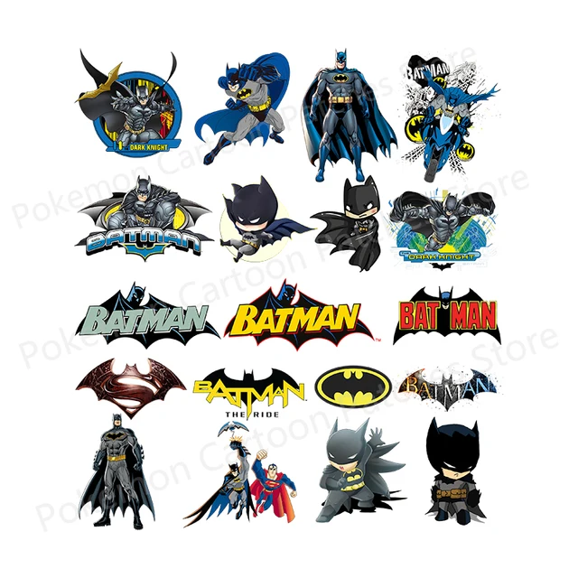 Batman Movie Cartoon Patches for Clothing Thermal Stickers On Clothes Patch  DIY T-Shirt on men Kids Garment Decoration Applique