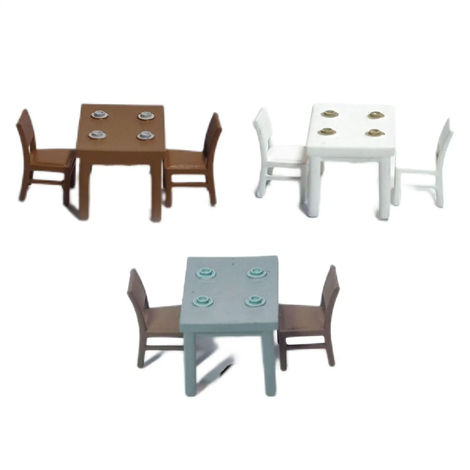 3Pcs 1:87 HO Gauge Furniture Model Mini Furniture Dollhouse Accessories