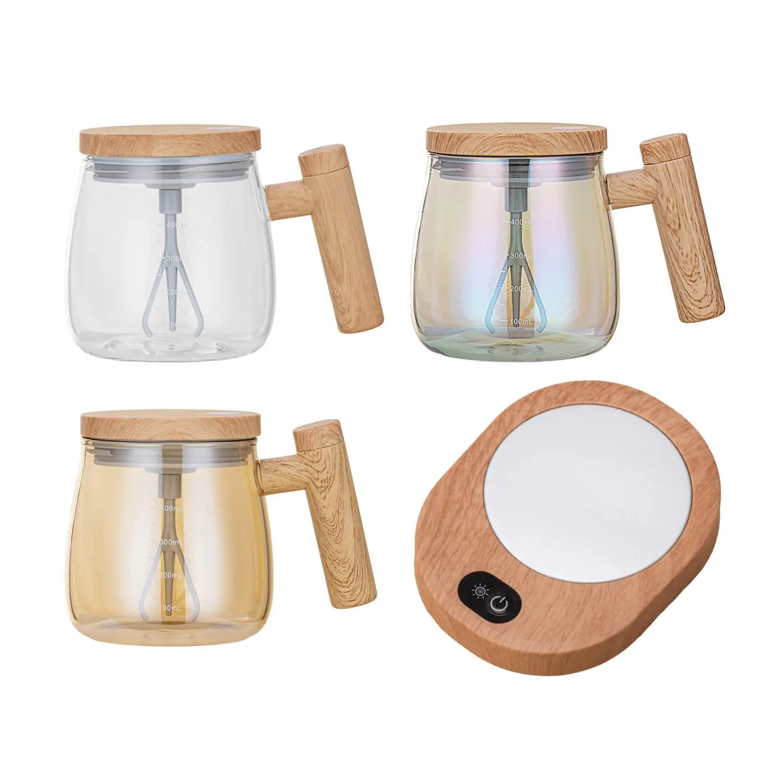 Auto Stirring Mug, 400ML Electric Mixing Cup Auto Stirring Coffee Mug Glass Mixing Coffee Mug Stirring Cup