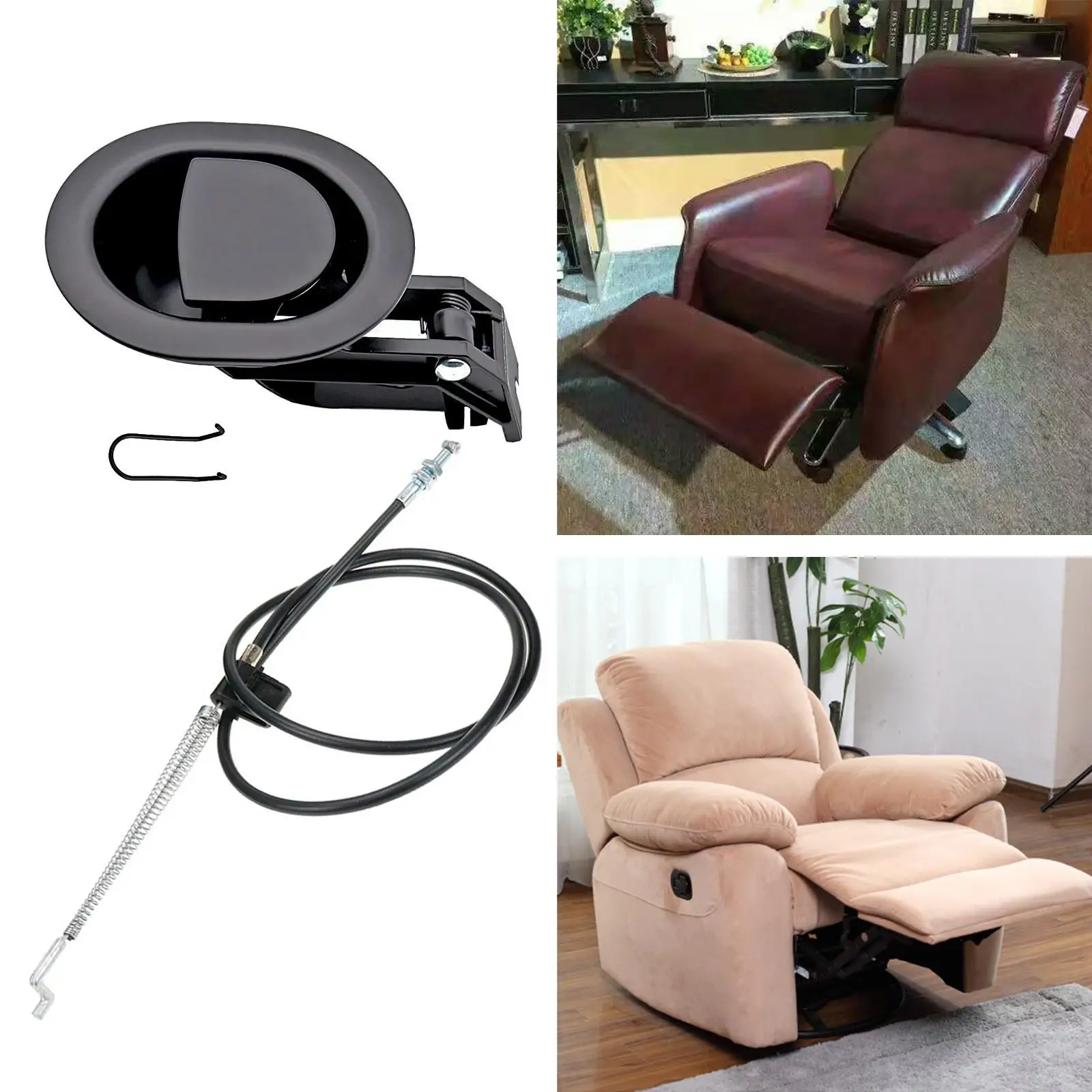 Recliner Handle Replacement Cable Release Handle Parts Sturdy Durable Replacement Recliner Replacement Parts for Chairrecliner