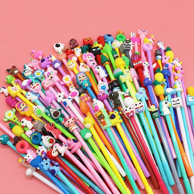 150 Pcs Cute Cartoon Black Gel Ink Pens Kawaii Neutral Water Pen Suitable  for Birthday Gift School Award Student Gift Children - AliExpress