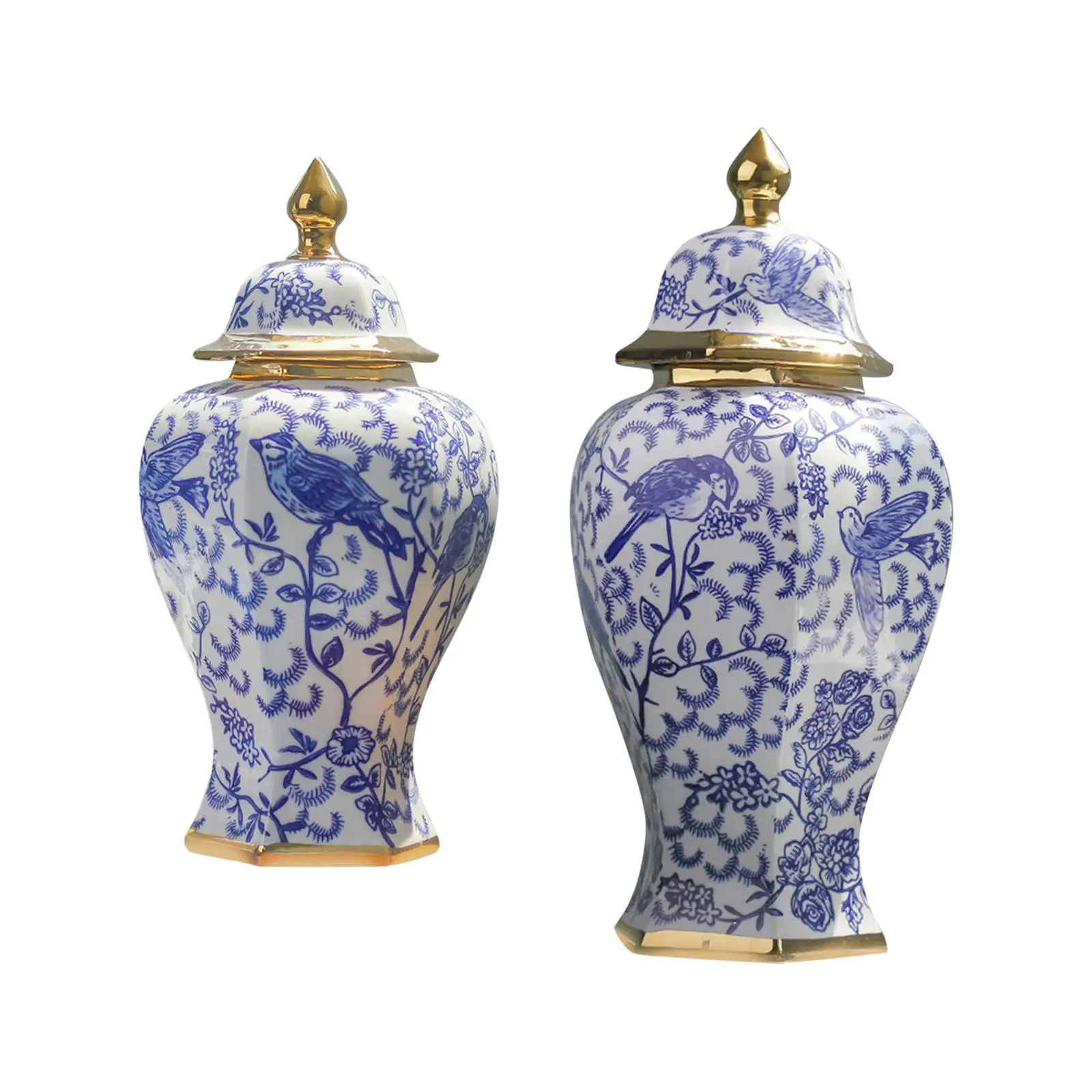 Modern Ceramic Ginger Jar Glazed Flower Vase Home Decor Multi Purpose Tea Storage Asian Decor Porcelain Jar for Wedding