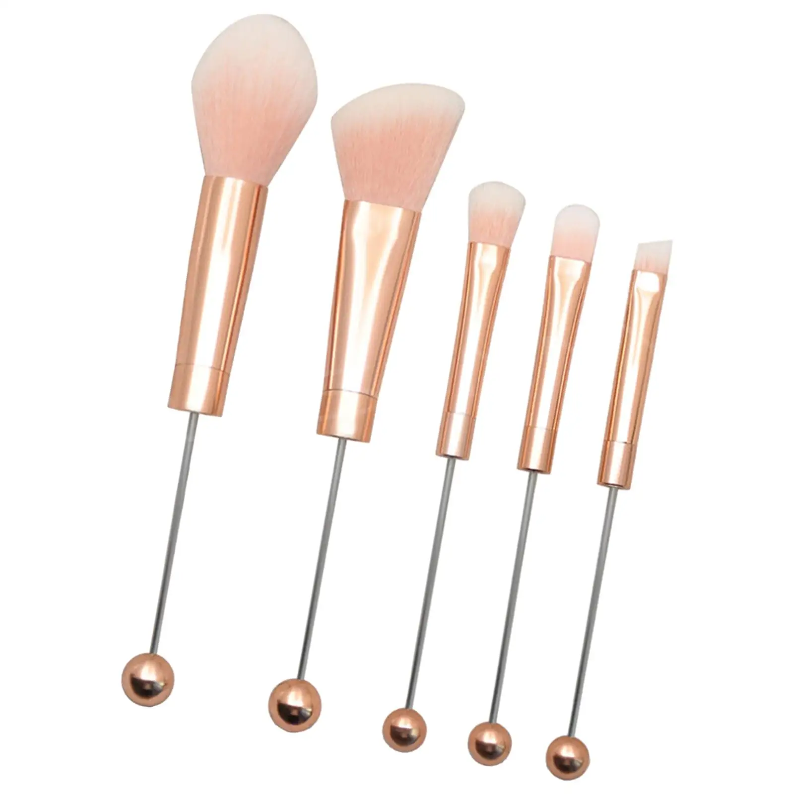 5x Eye Makeup Brush Set with Soft Synthetic Fiber Aluminum Tube Portable Professional for Bestie Adults Women Lady Holiday Gifts