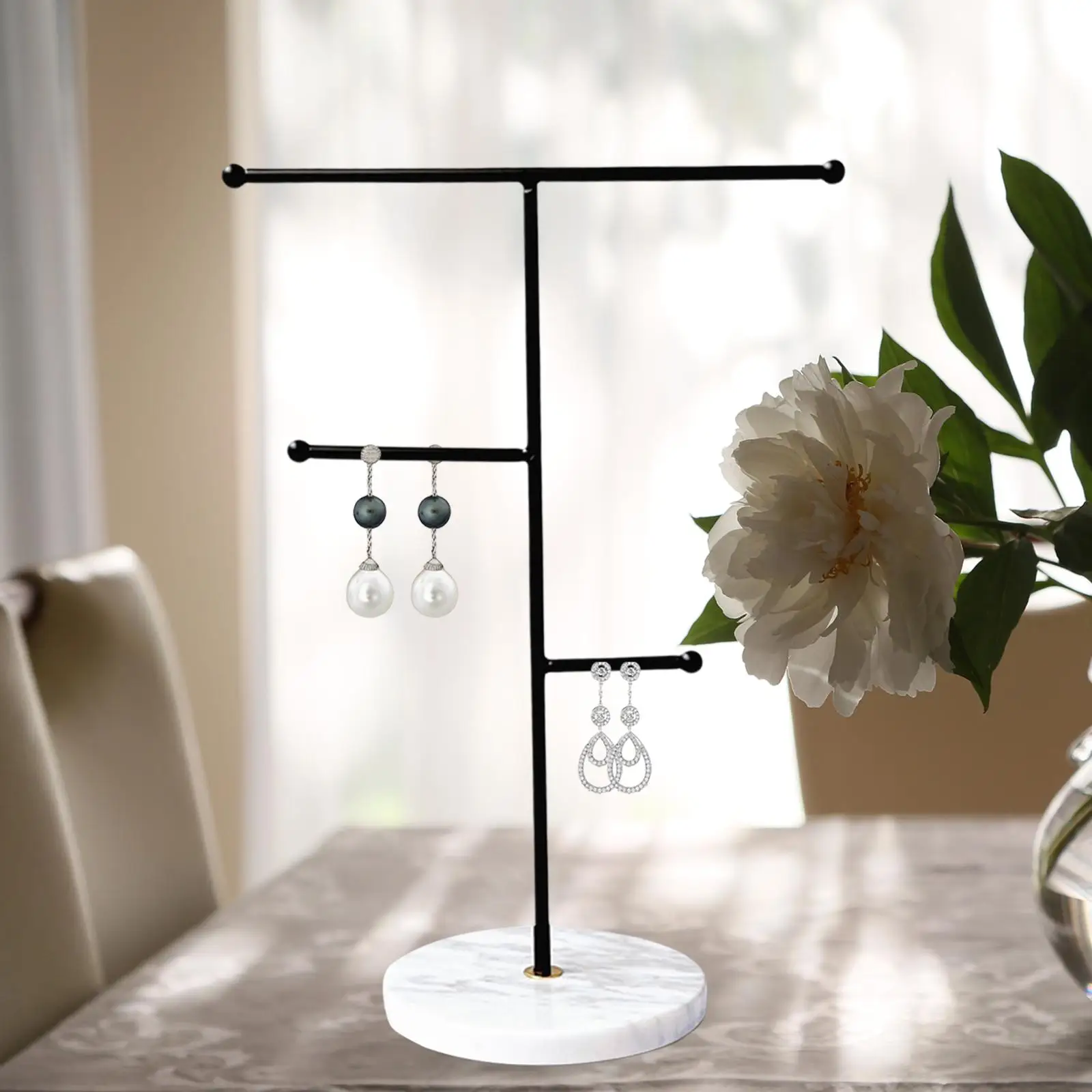 3 Layer Jewelry Display Necklace Holder Stand Earring Display Stand Show Rack Holder Jewelry Necklace Rack Organizer