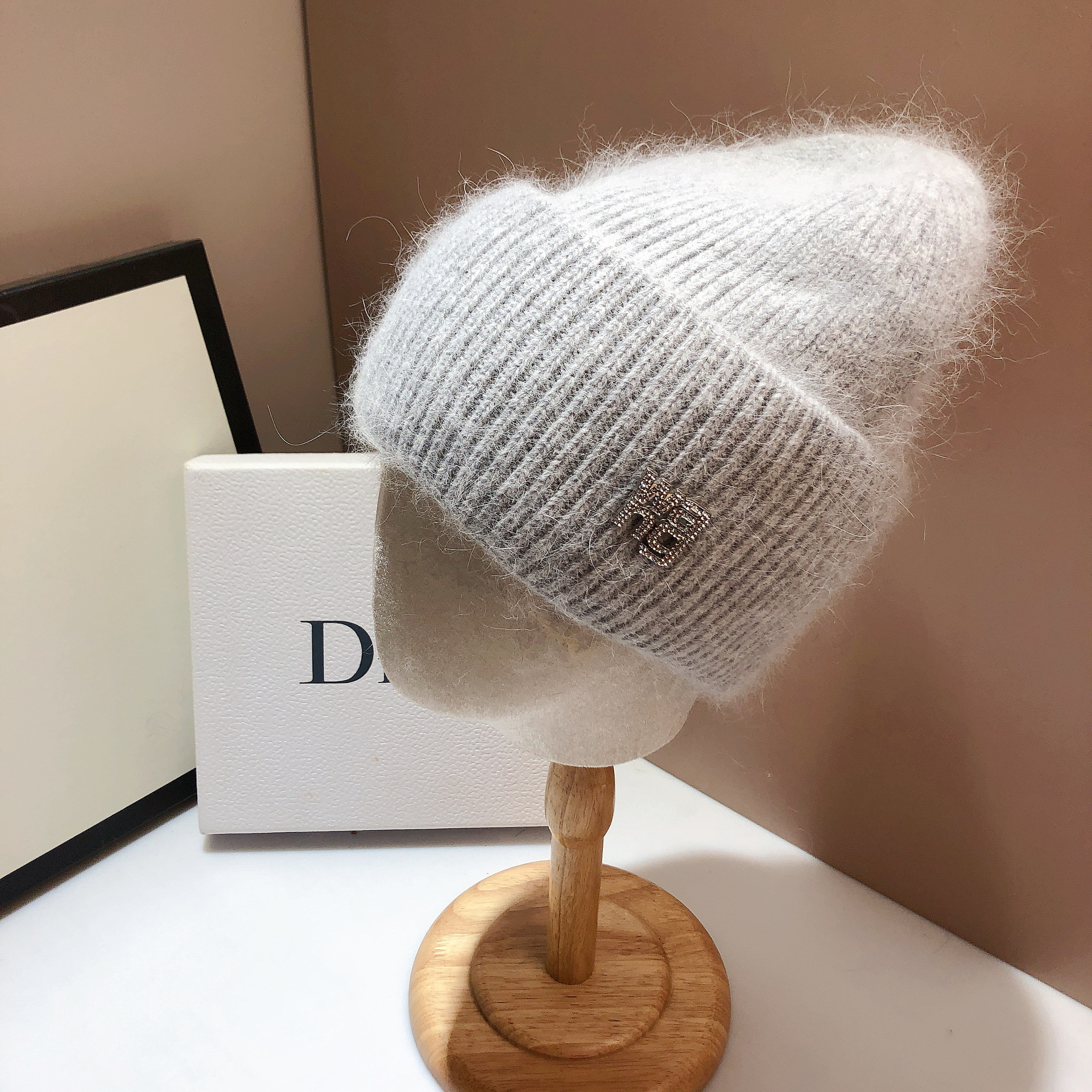 Title 23, 21 Colors Real Rabbit Fur Beanies Winter Hat fo...