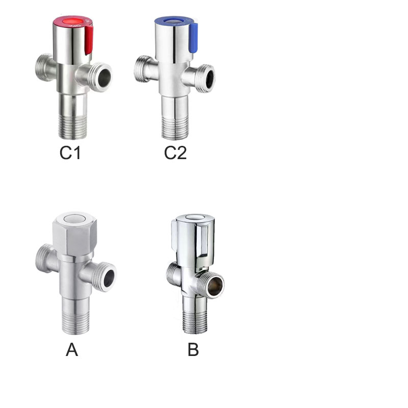 G1/2 Gewinde Winkel Vlaves Edelstahl Füllventile Küche Badezimmer Werkzeug für Toilette Waschbecken Becken Warmwasserbereiter Ventile – Detail 3