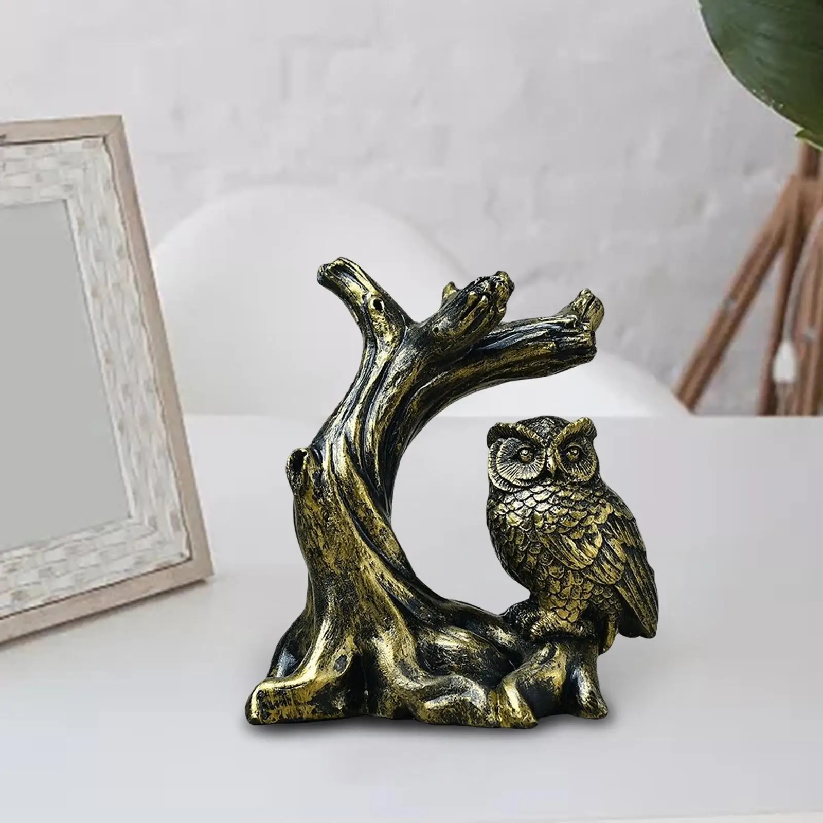 Ball Display Stand Ball Holder Owl Statue Figurine Display Rack Collection Desk Pedestal Sphere Stand for Home Decor Party Favor