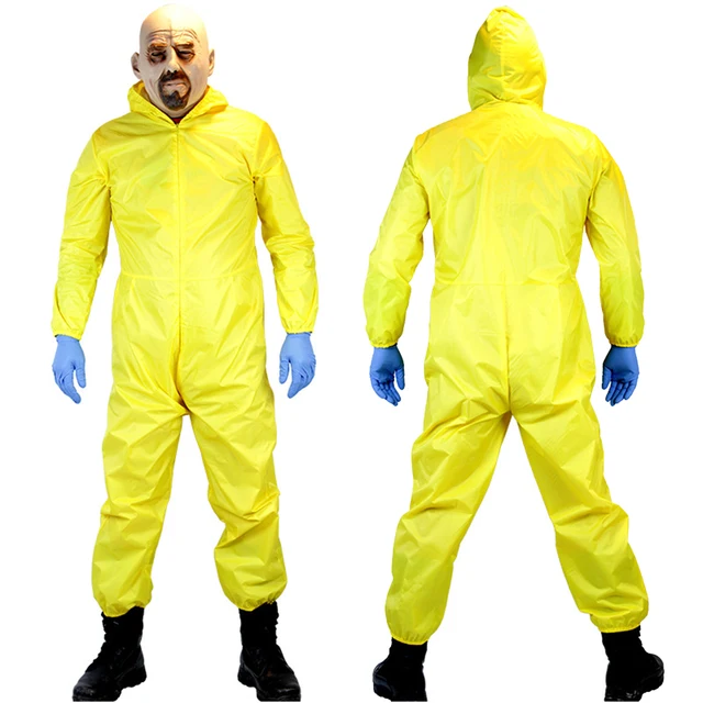 CGMGTSN-Disfraz de Breaking Bad para Halloween, mono amarillo y máscara,  ropa de actuación divertida, traje, 160-190 - AliExpress