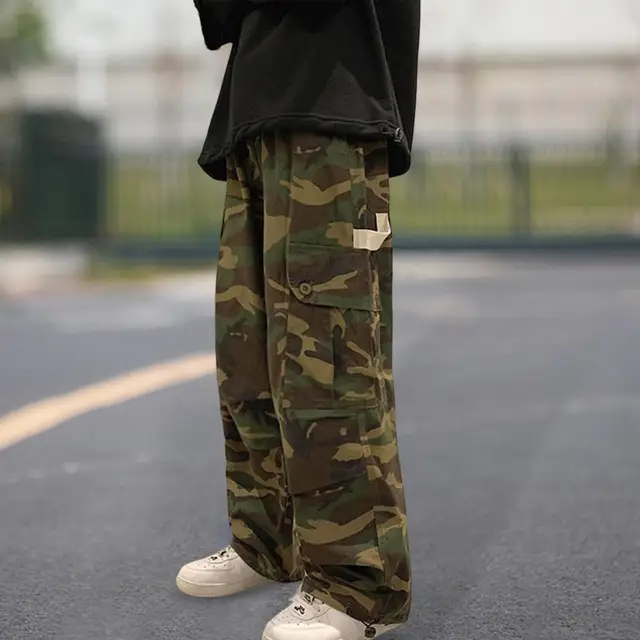 Vintage Flare Cargos Pants, Men's Casual Personality Camouflage Print  Overalls, Fashion Relaxed-Fit Cargo Pants (Black,XS) at  Men's  Clothing store