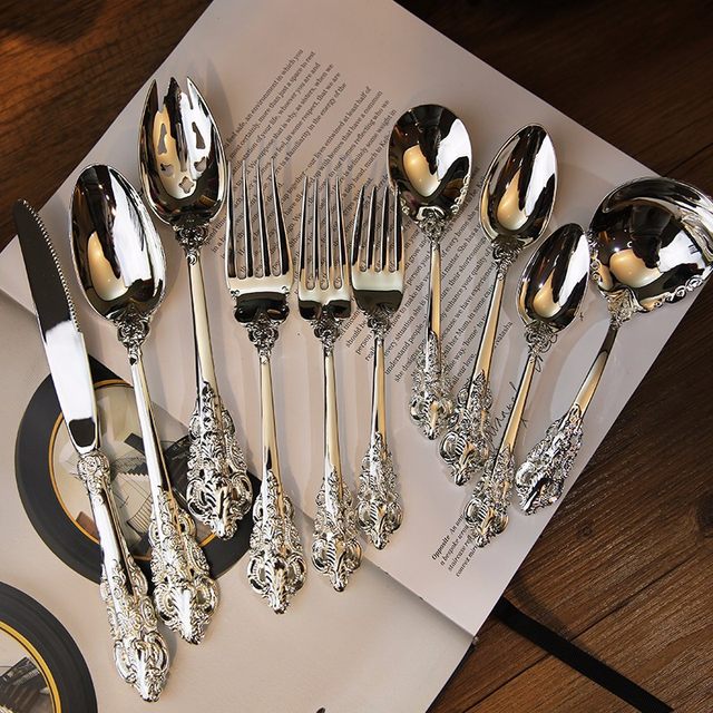 HANKOOK CHINAWARE] BOGEN Eiffel Satin/Silver Cutlery Set with K-Spoon