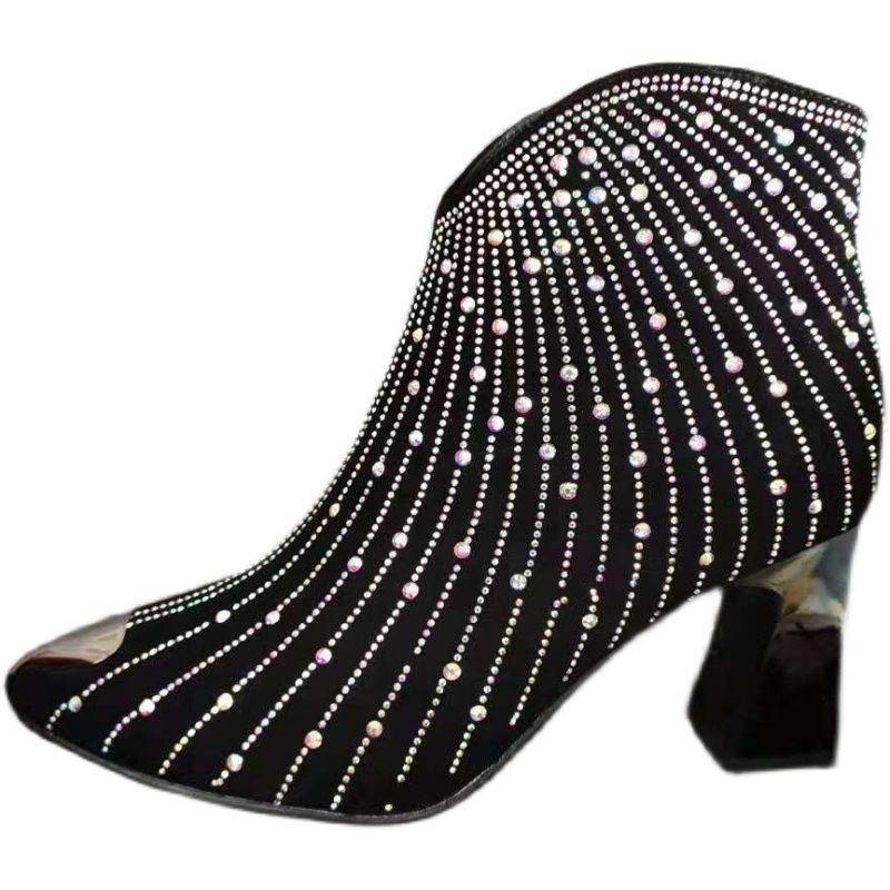 Title 7, 2022 nuove donne stivaletti con strass, scarpe ...