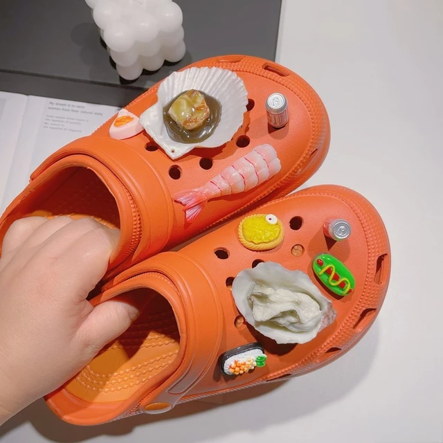 3D Food Croc Charms Designer DIY Broccoli Fruit Anime Shoes
