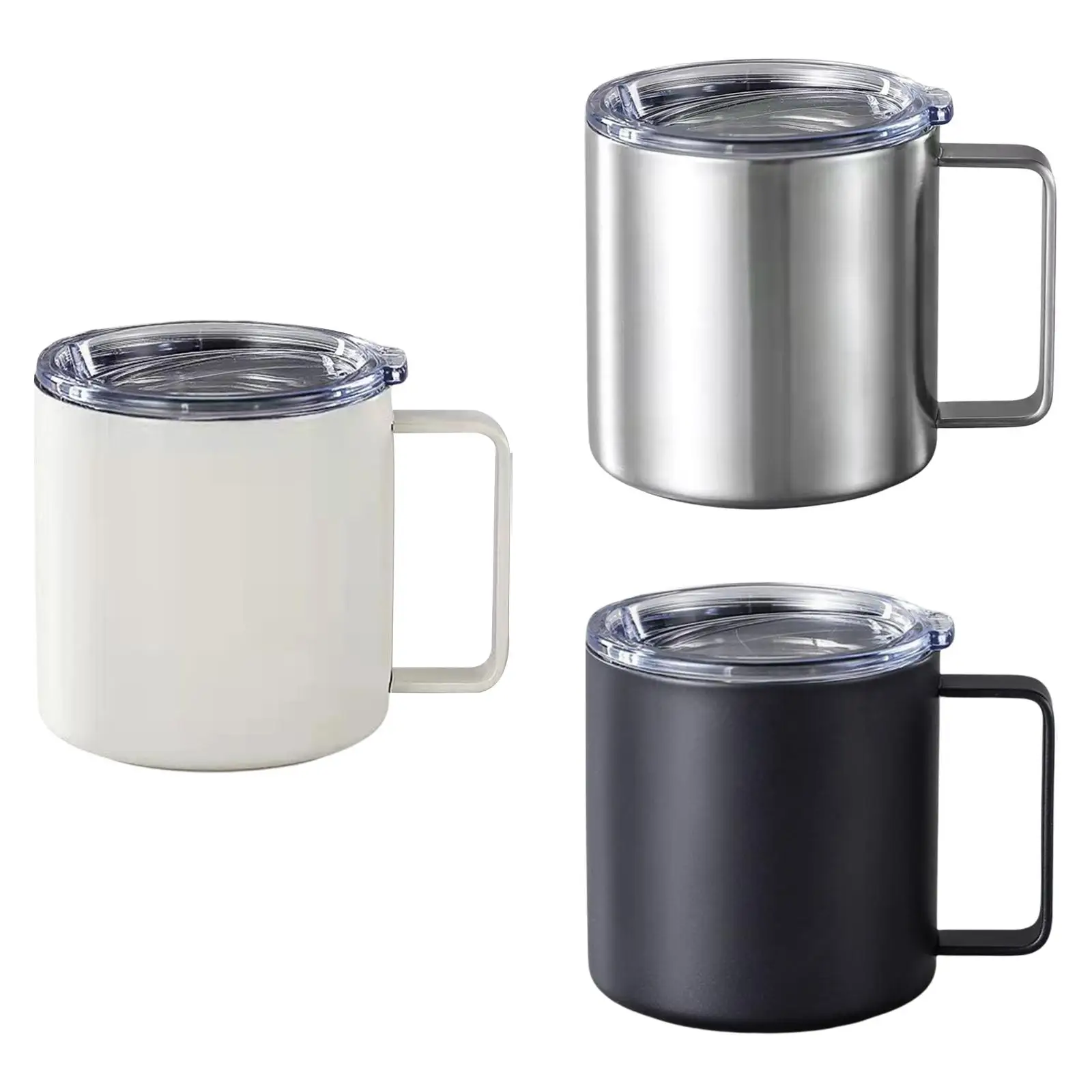 Heat Insulation Coffee Cup with Lid Drinkware Double Wall Water Cup for Camping Kitchen